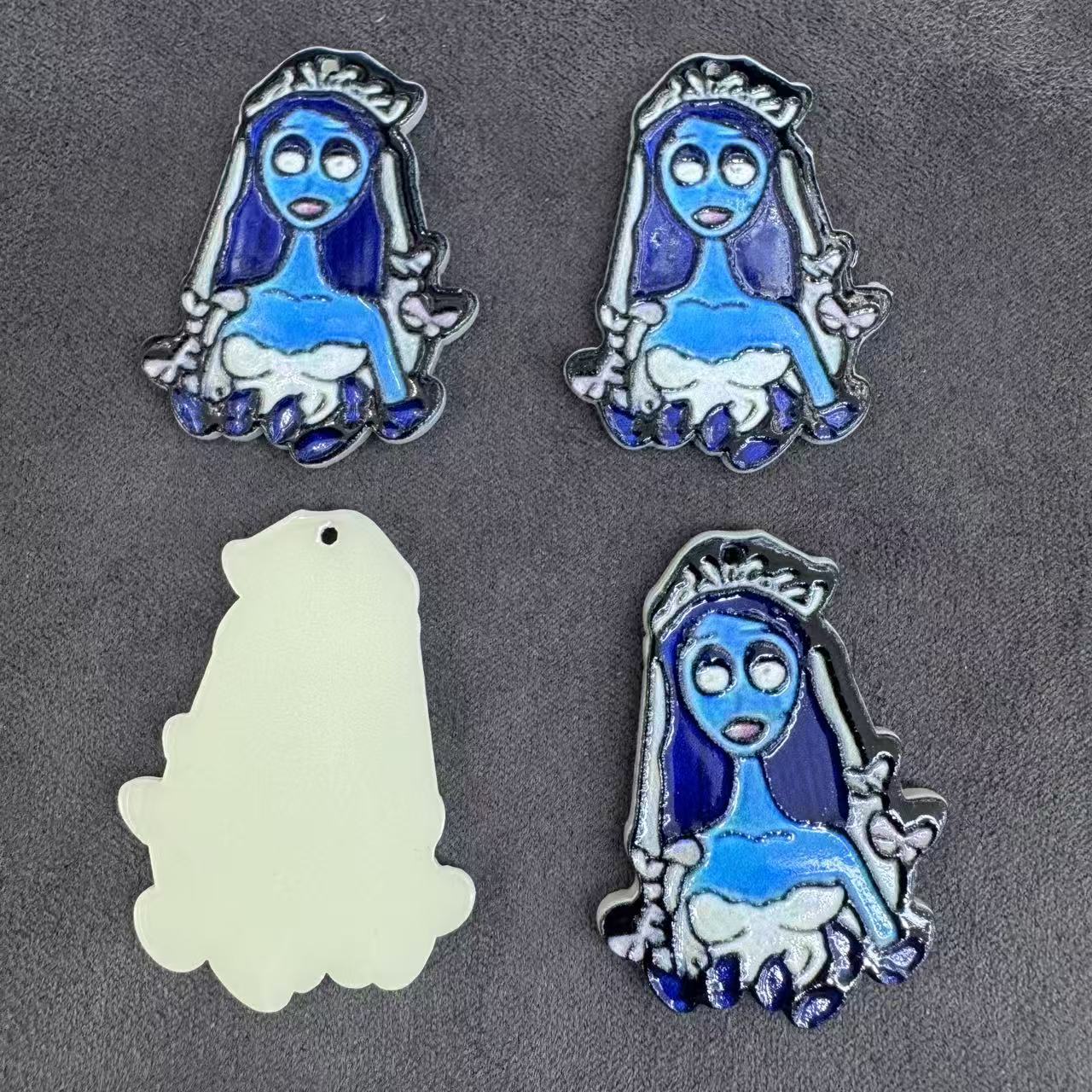 Zombie Bride Halloween Acrylic Keychain Pendant Making