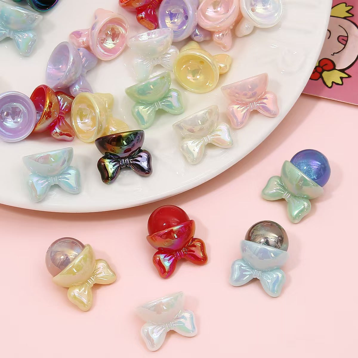 FS2293- Semicircular Three-dimensional Bowknot Beads