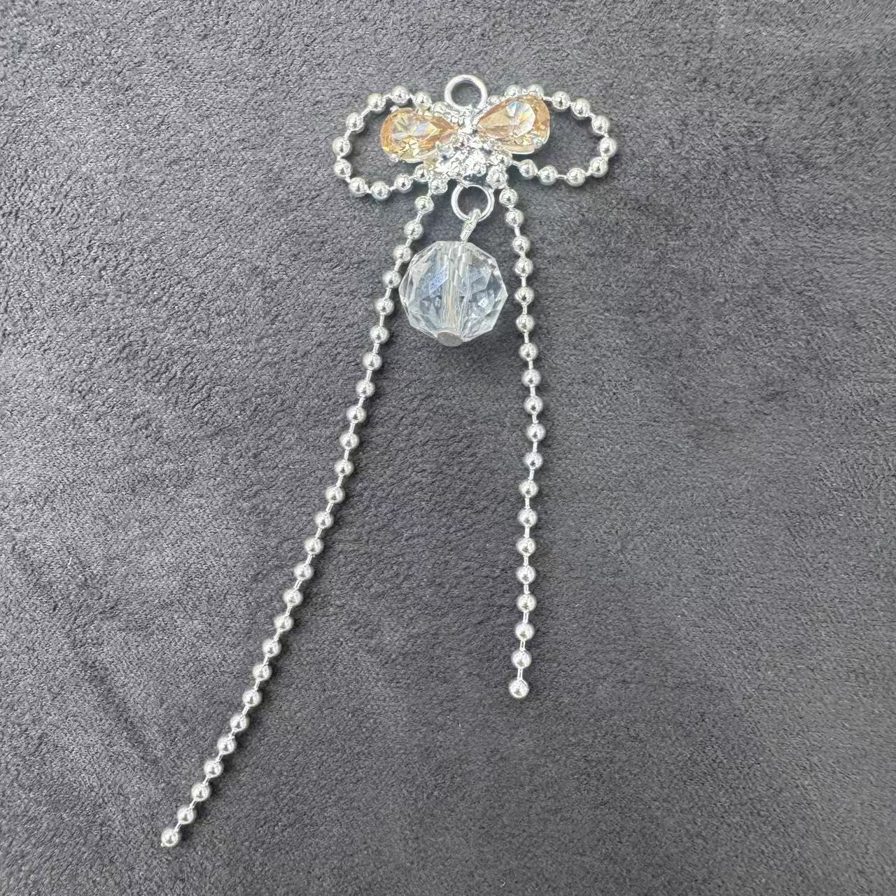 Crystal Glass Metal Charms For Making Earrings Or Pen Charms