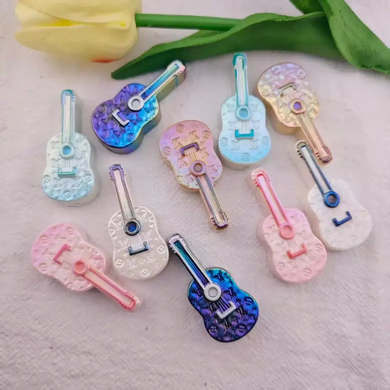 Approximately 40×1mm Guitar Resin Beads -Zoe DIY Wholesale