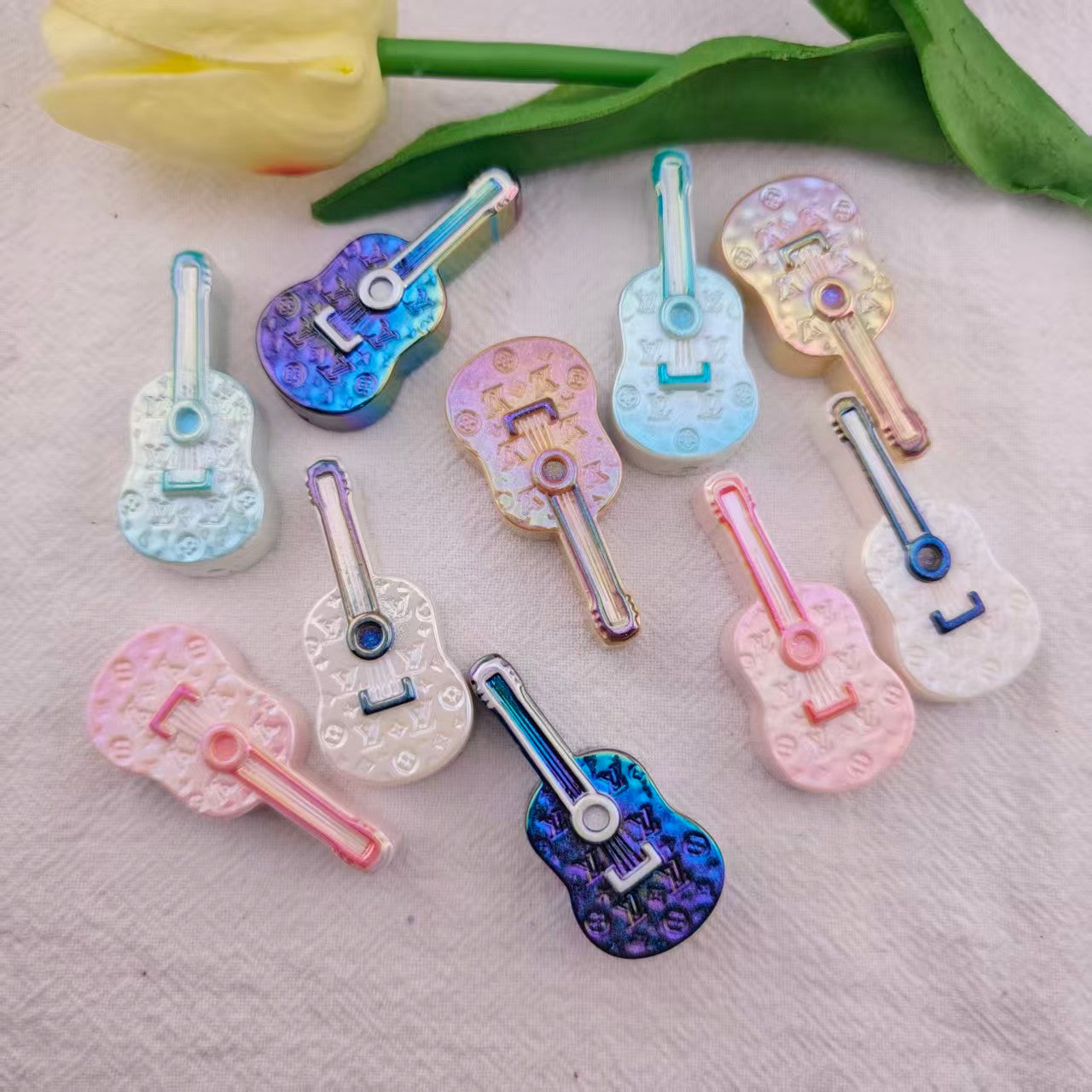 FS6431- Approximately 40×1mm LV Guitar Resin Beads Zoe's DIY Shop