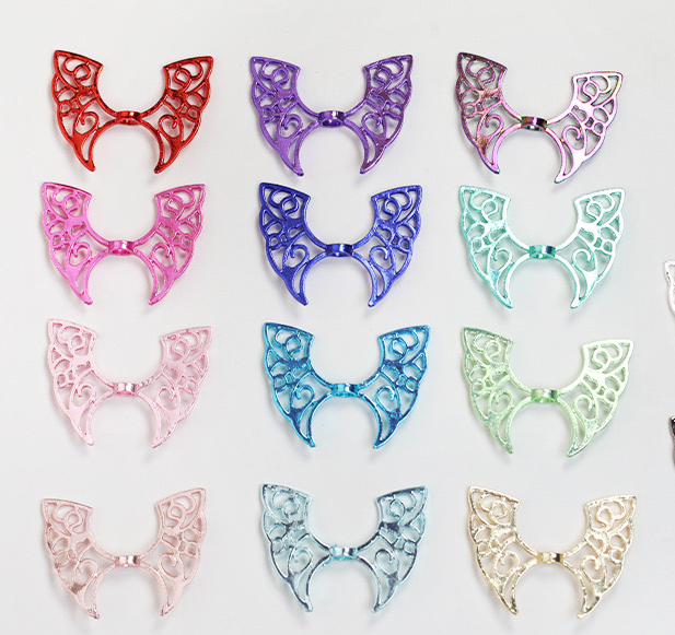 20 Pieces Mixed Color Bat Wings Spacers