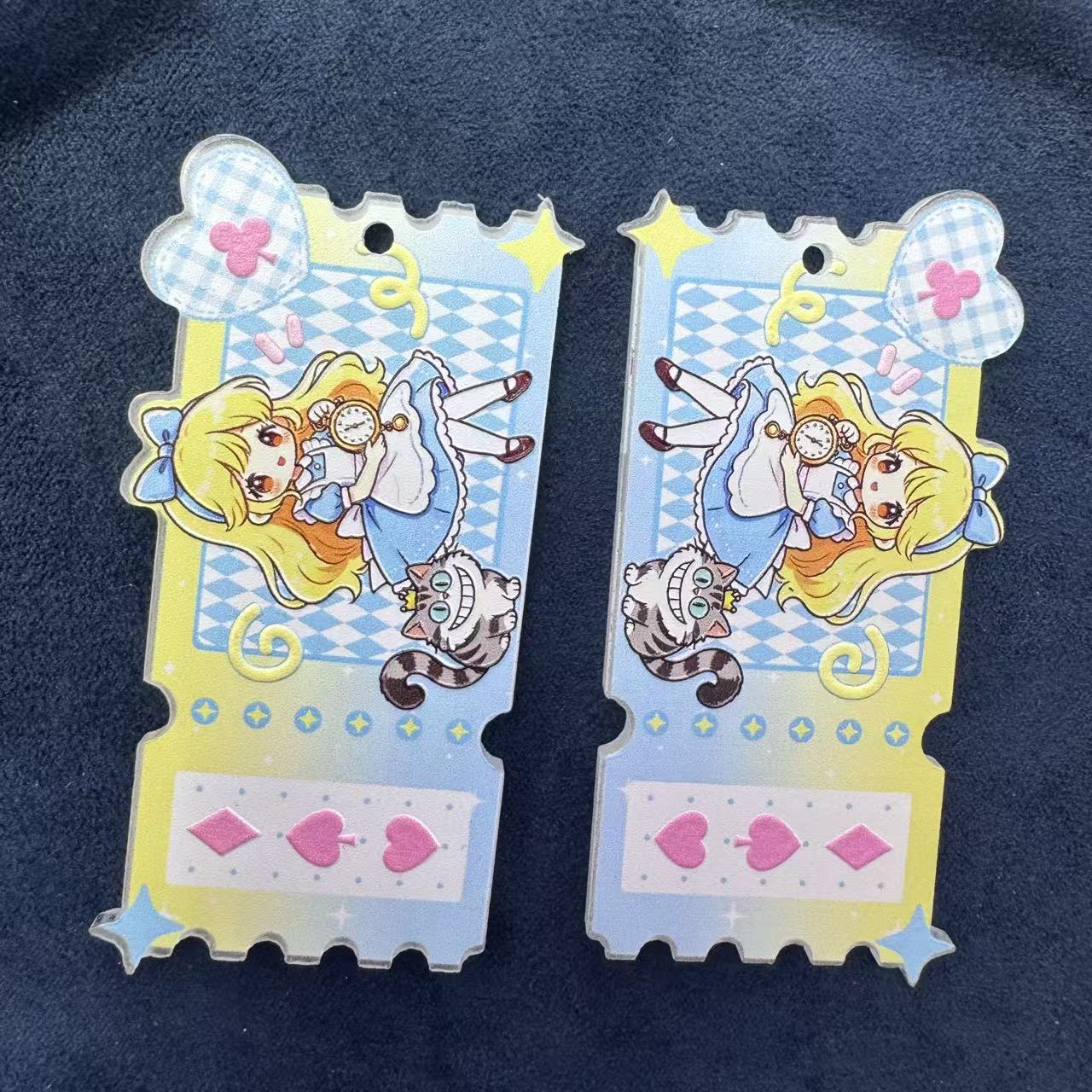 Printed Acrylic Charms Pedant For Making Keychain