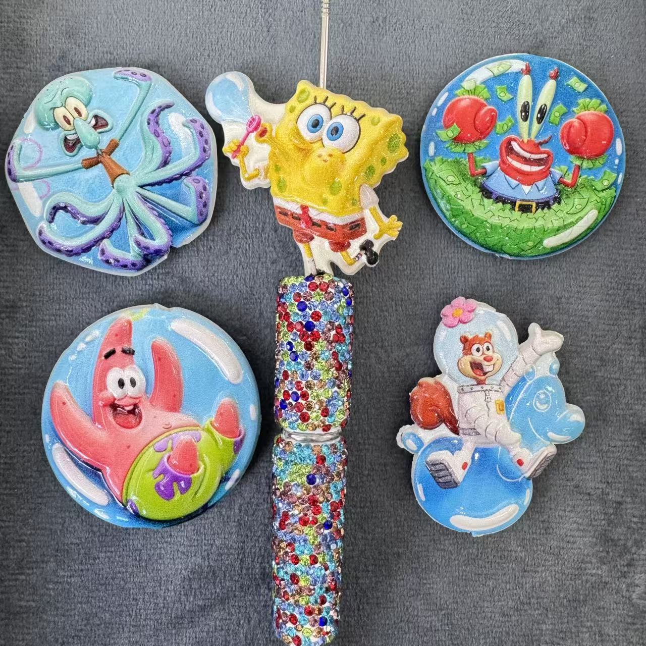 Acrylic Beads Undersea Animated Cartoon Character  Random Mix For Pen Toppers Or Keychain