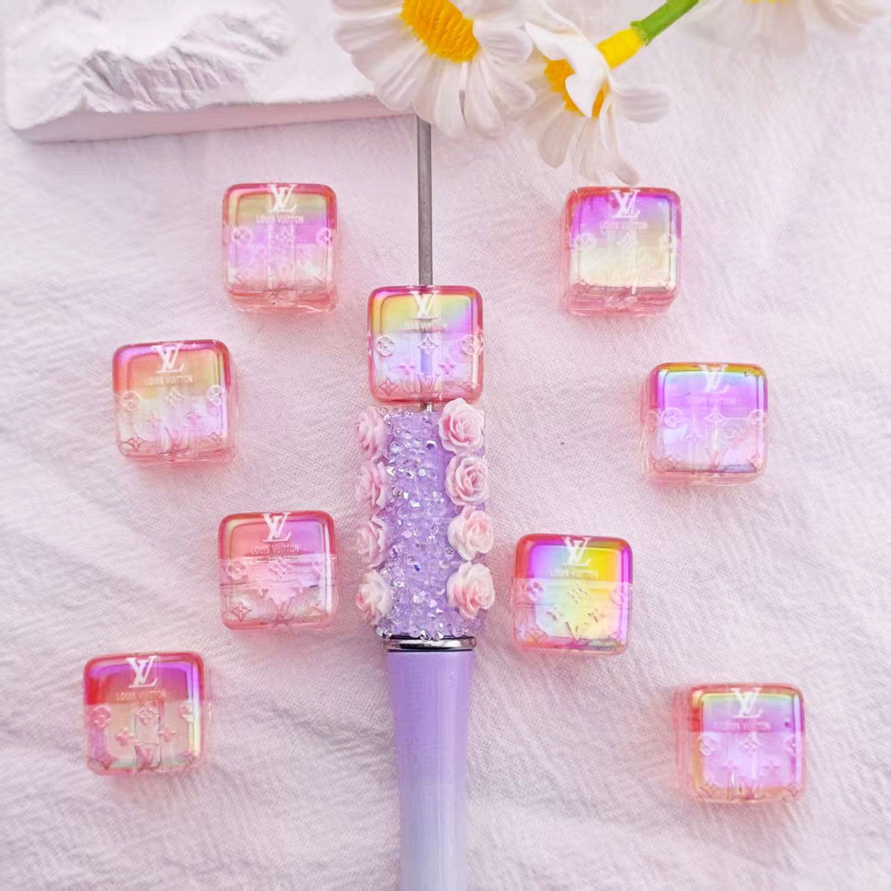 FS5506- Approximately 15mm  Square Acrylic Beads Zoe's DIY Shop