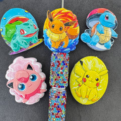 Cartoon Creature Vertical Hole Acrylic Focal Beads For Pen Or Keychain
