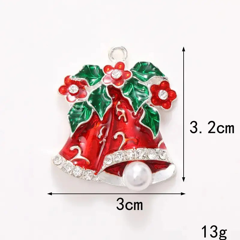FS6911-Alloy Christmas Bell Charms for DIY Crafts Making Facny Beads Zoe DIY Wholesale