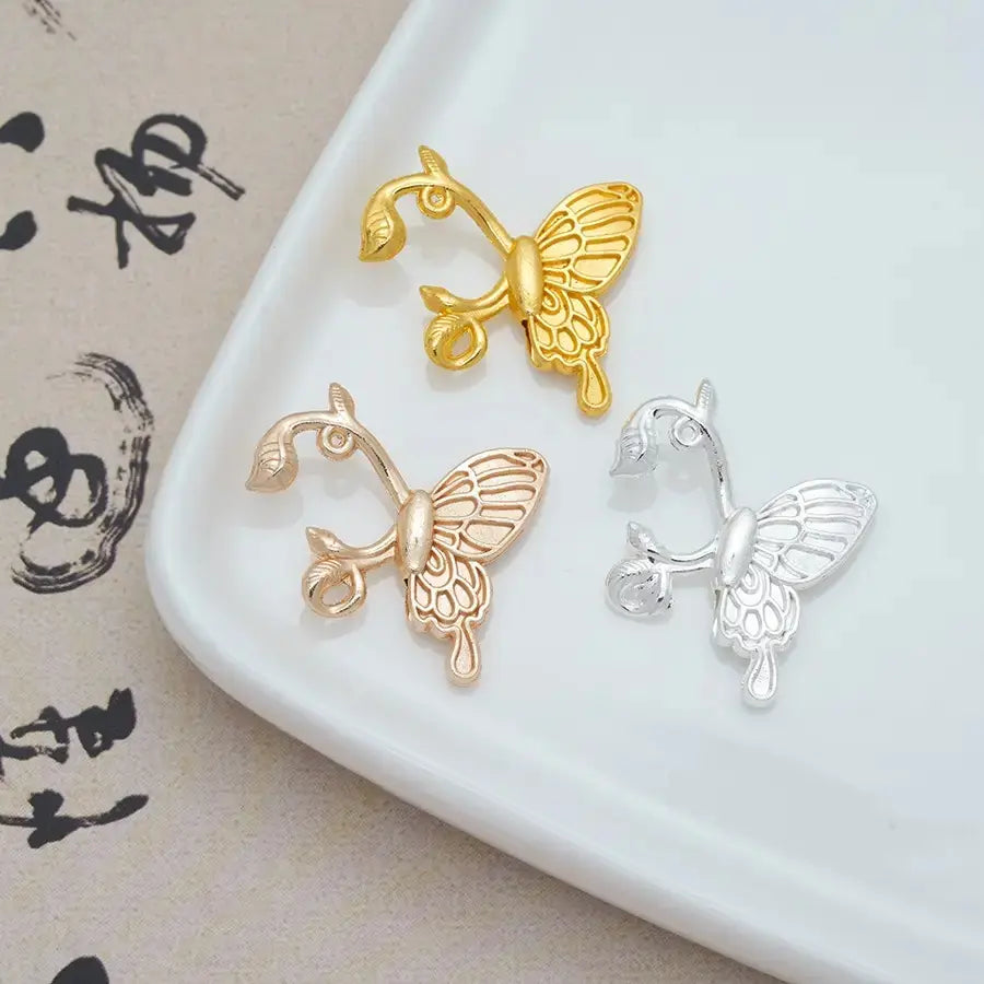 FS3057-Alloy Butterfly Pendant With Loop For Necklace Bracelet Earring Key Ring DIY Jewellery Making(Not For Beadable Pens) Zoe DIY Wholesale