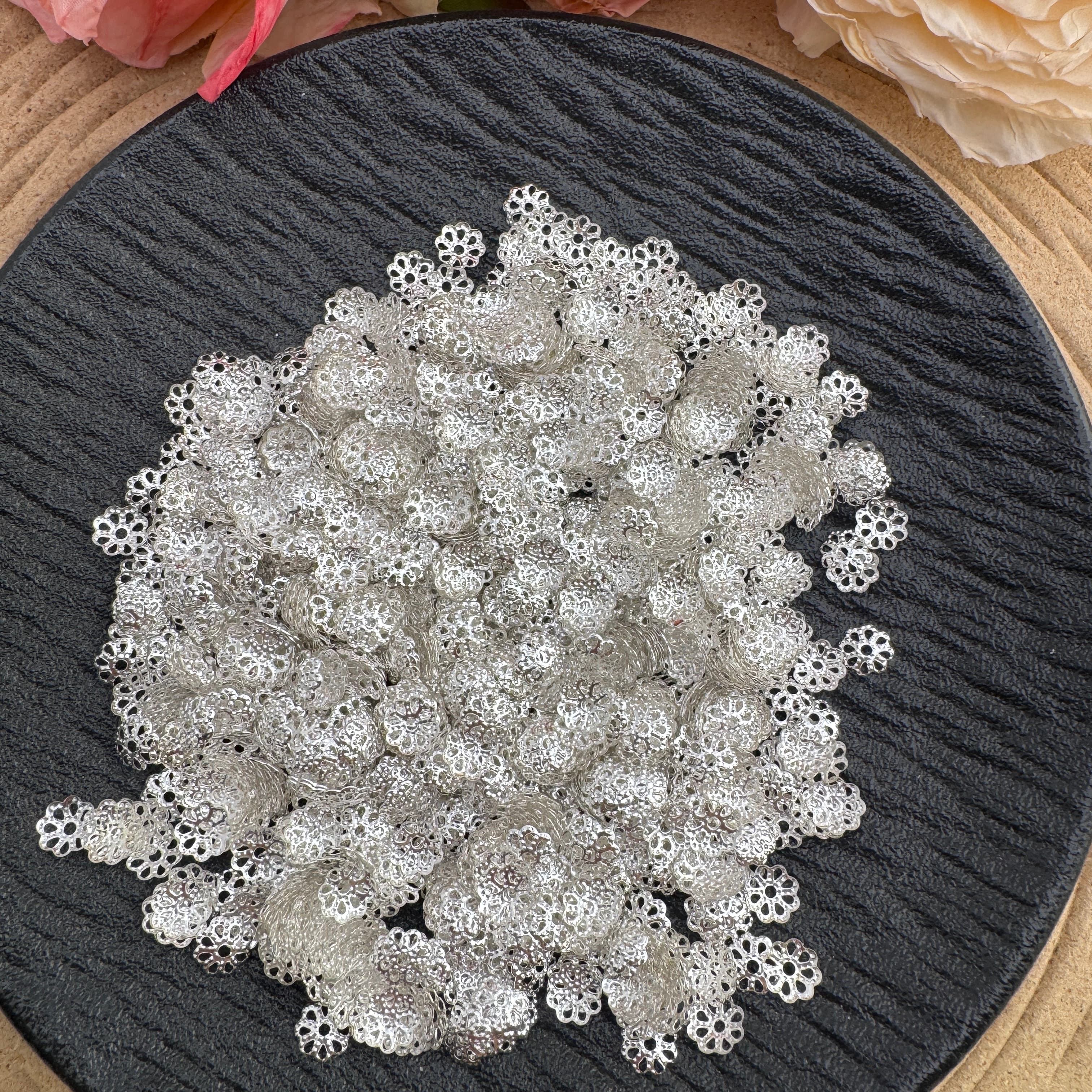 FS10079-7mm Hollow Flower Spacers For Jewelry Making