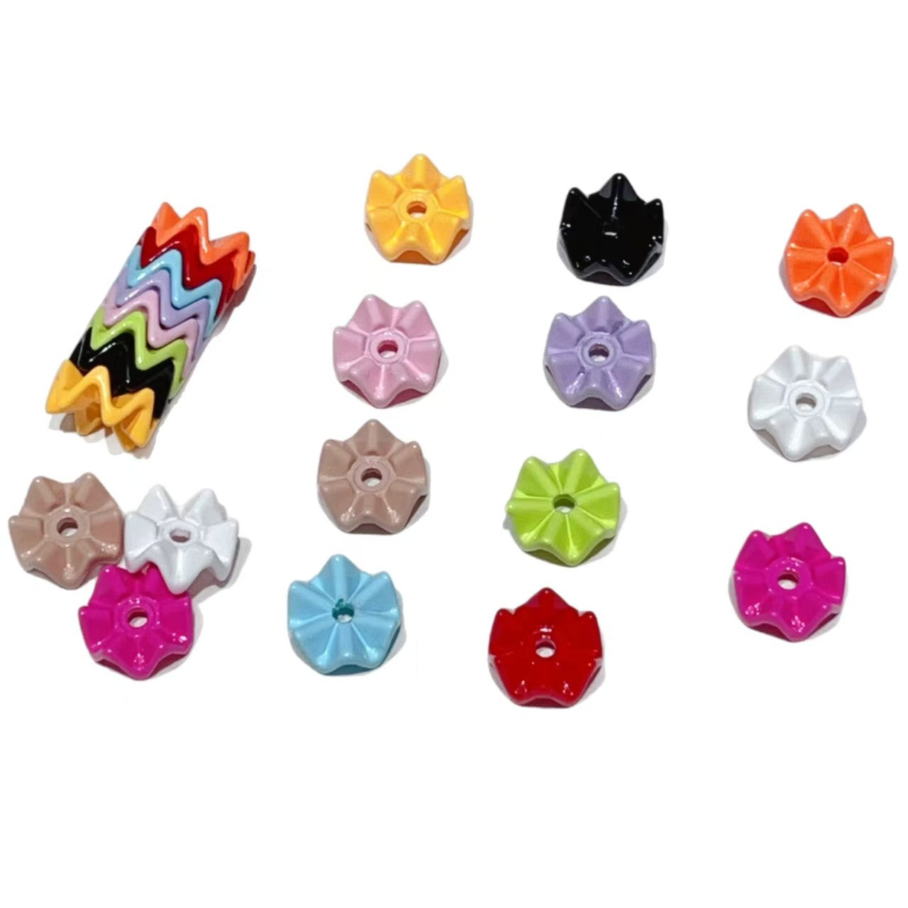 FS1105- 16Mm Colorful Irregular Spacer Beads