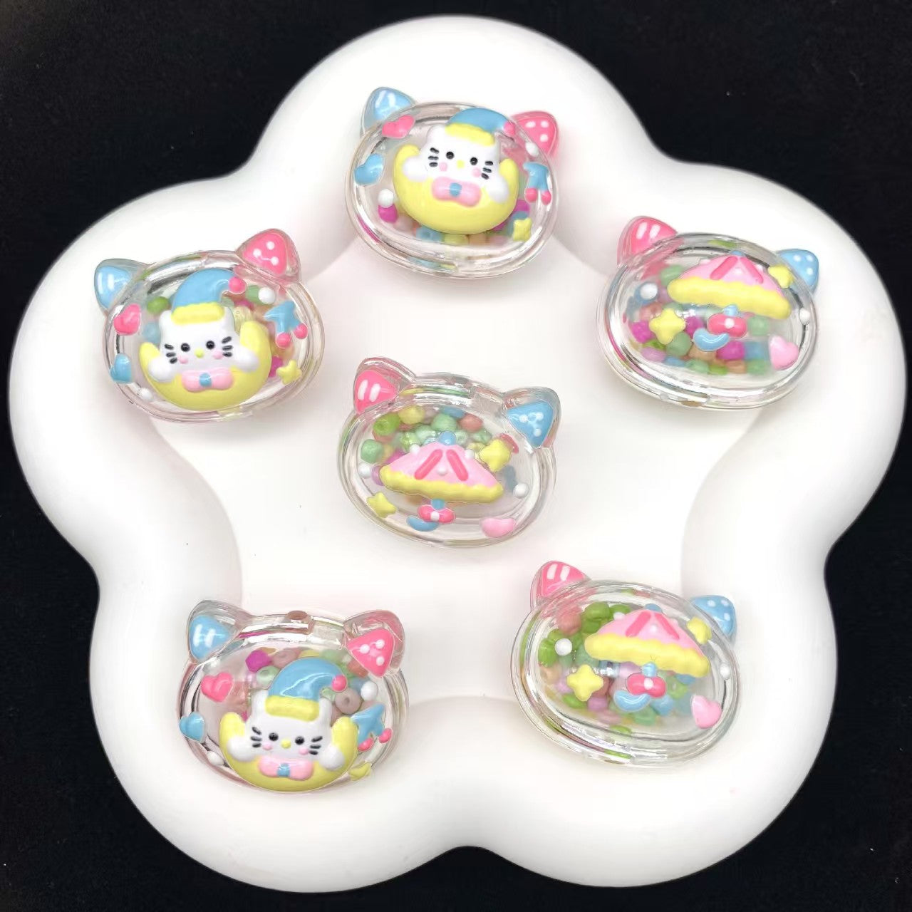FS4327- Hk Head 9 Shaking Toys Hand Painted Beads