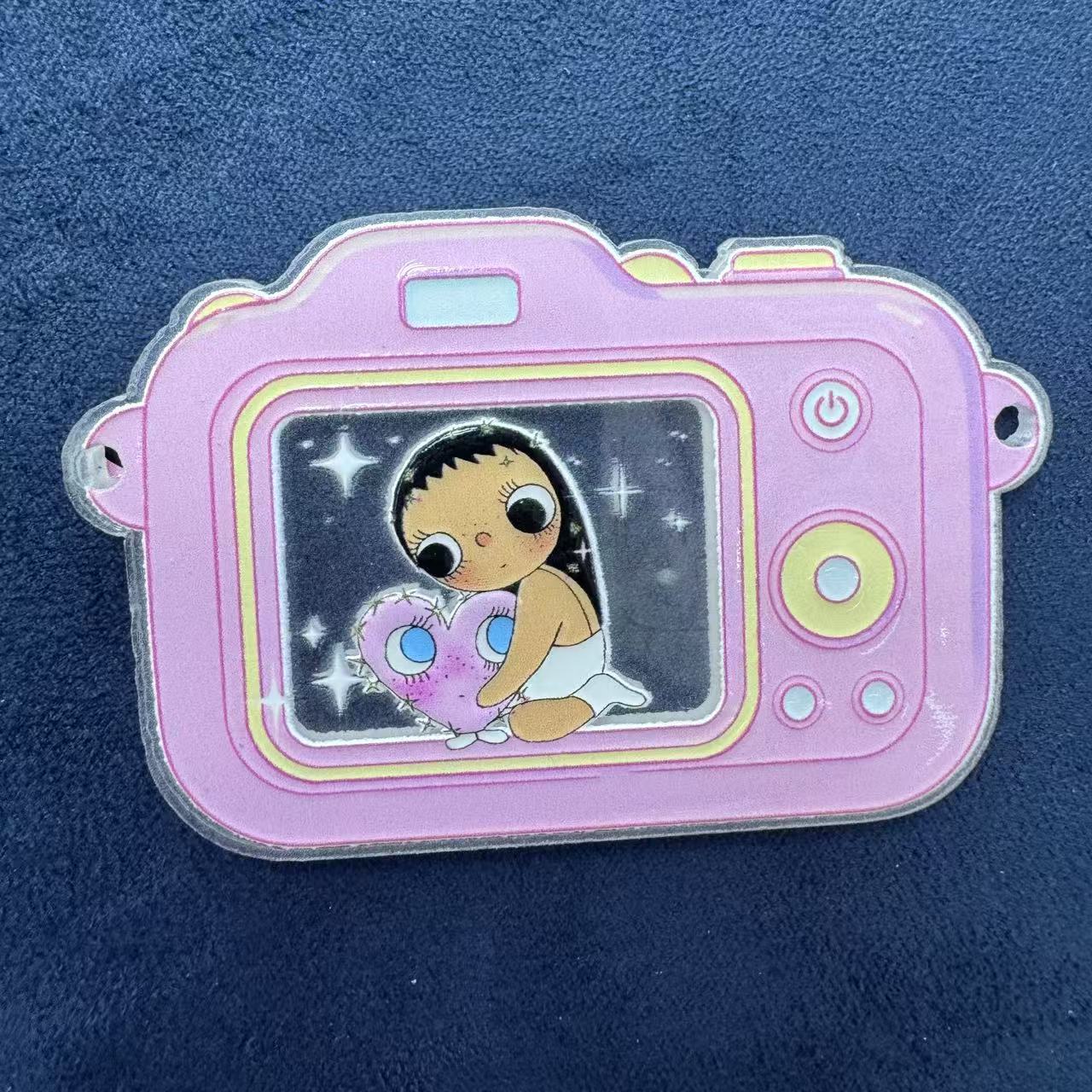 Camera Printed Acrylic Charms Pedant For Making Keychain