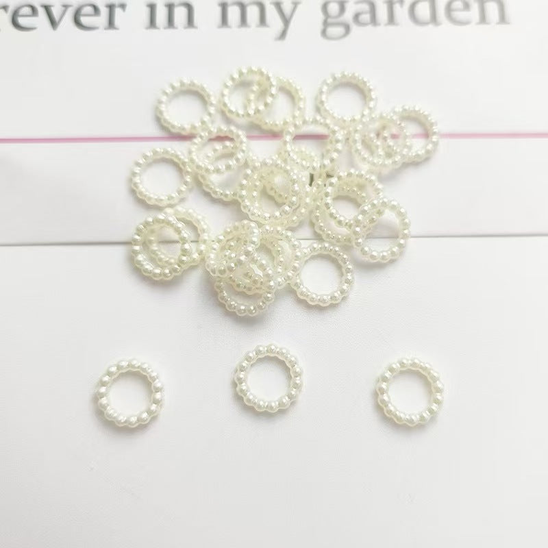 FS2200-100PCS Round pearl circle