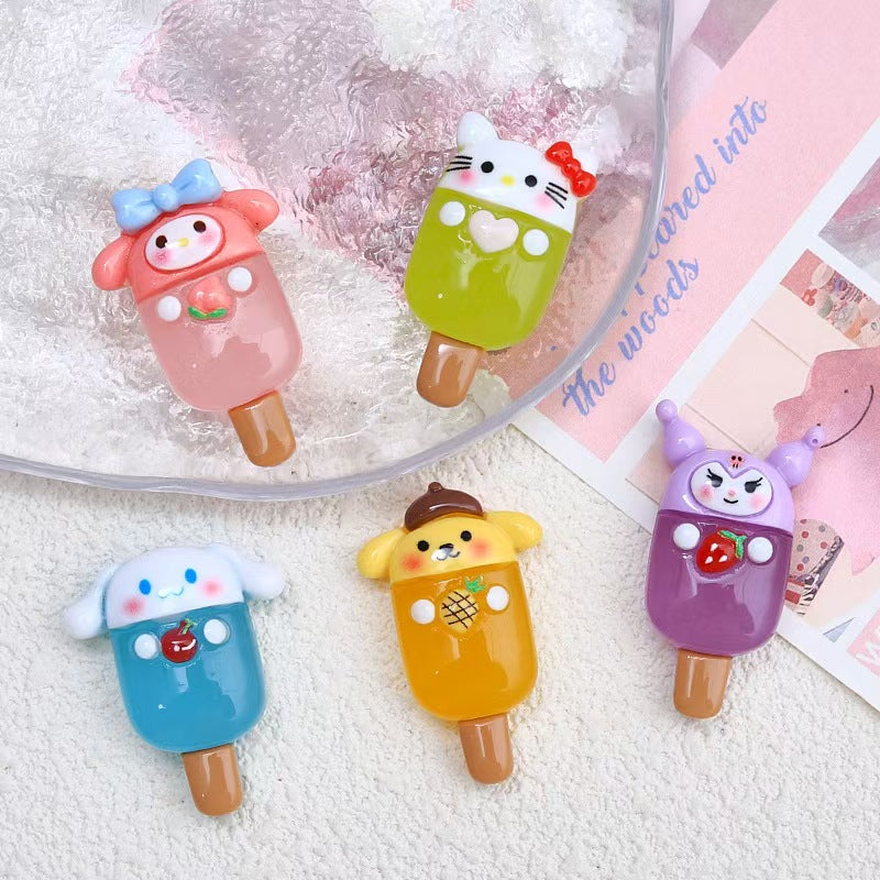 FS5146- Sanrio Cream Popsicle, Luminous Glow-In-The-Dark Resin Beads