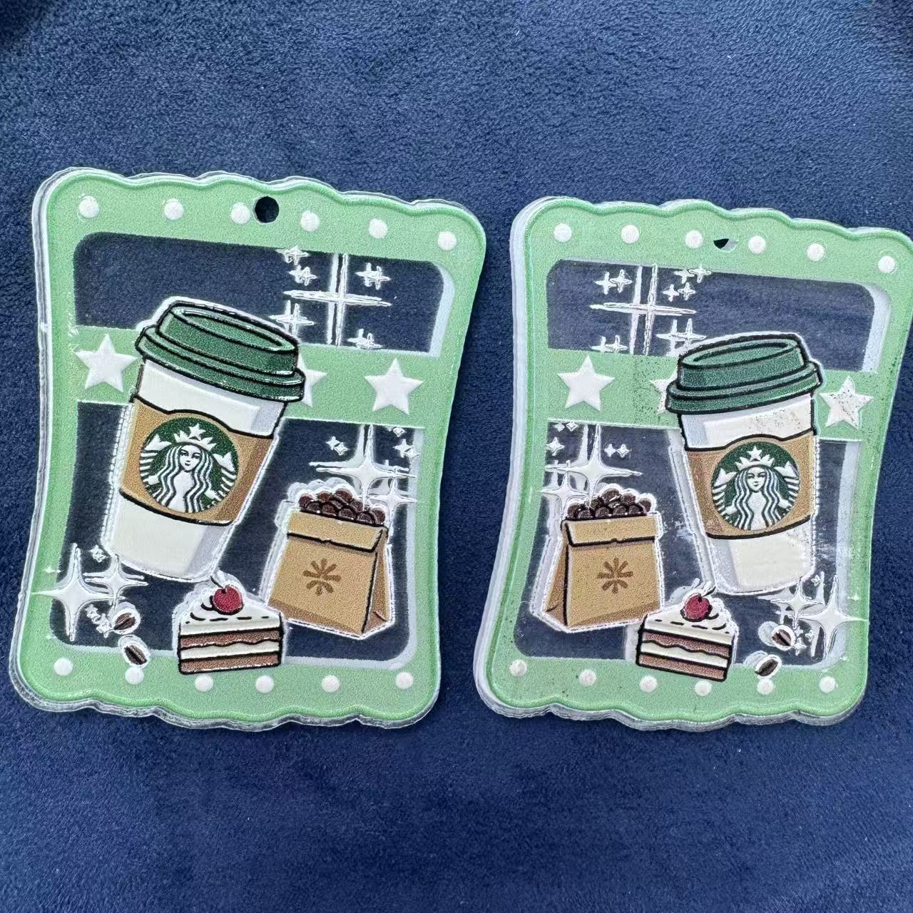 Printed Acrylic Charms Pedant For Making Keychain