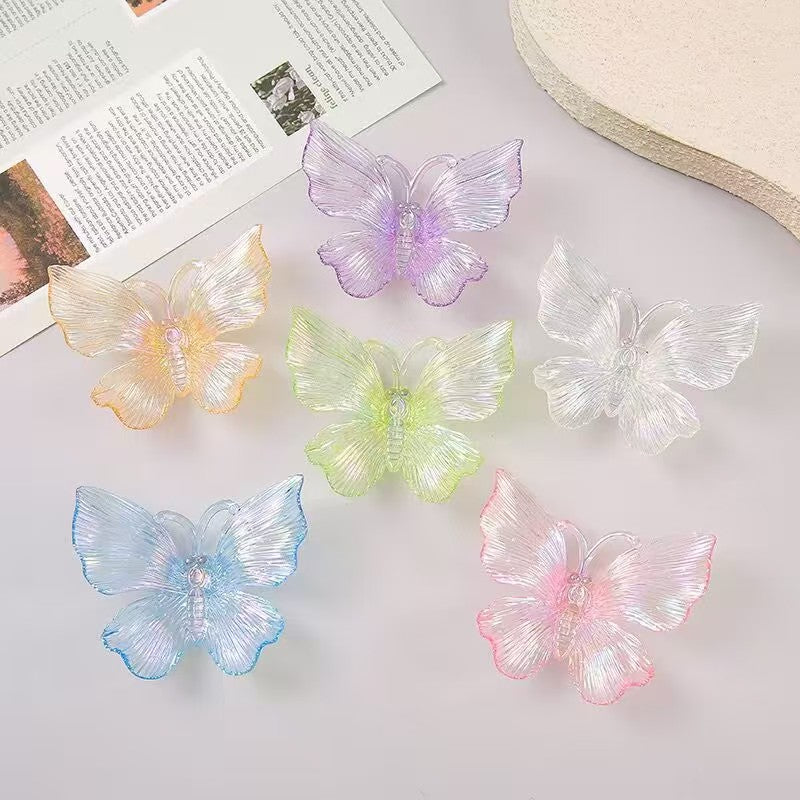 FS2880- Approximately 5×5.8cm Transparent Three - dimensional Butterfly Patch
