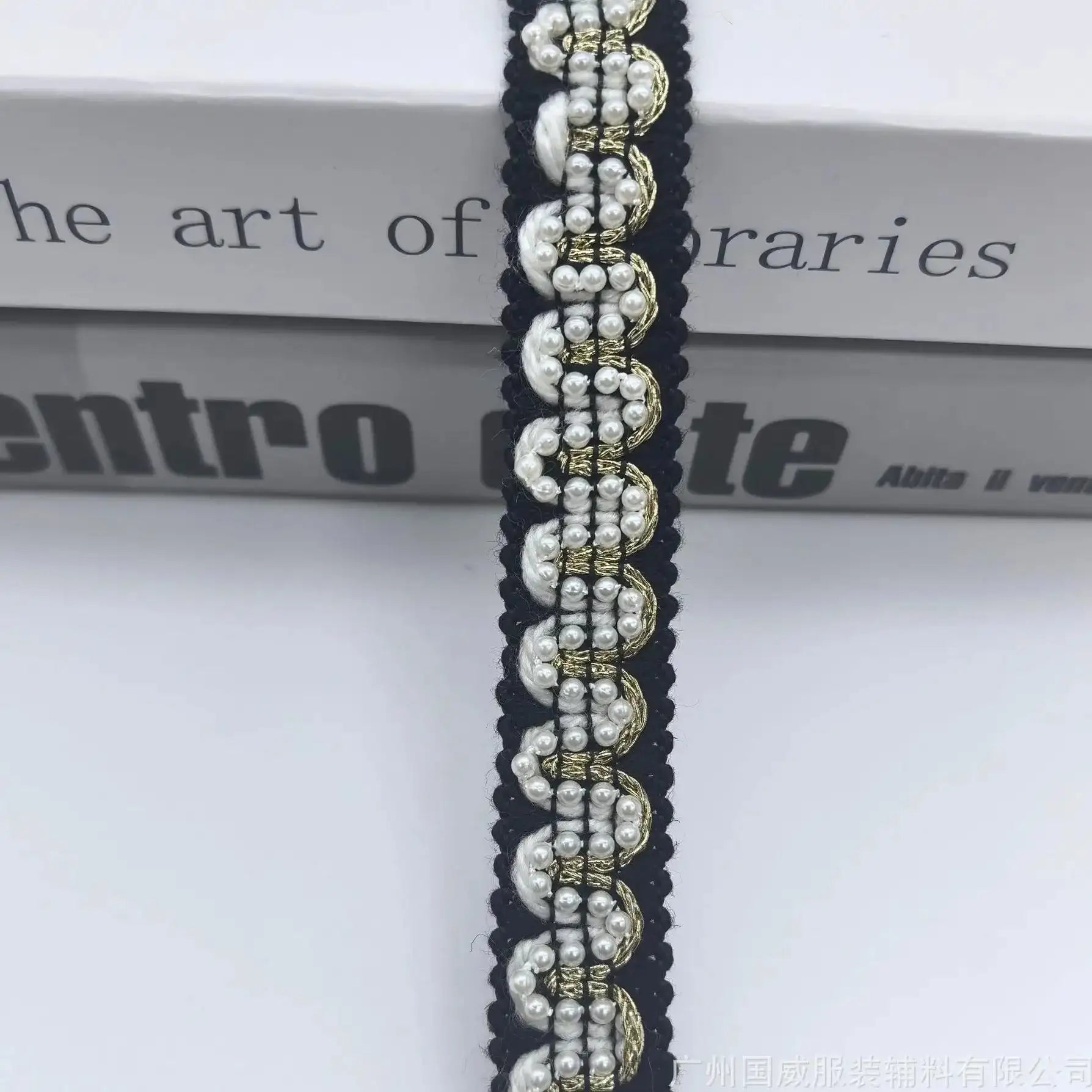 FS0004-2cm Width Pearl Fabric -Zoe DIY Wholesale