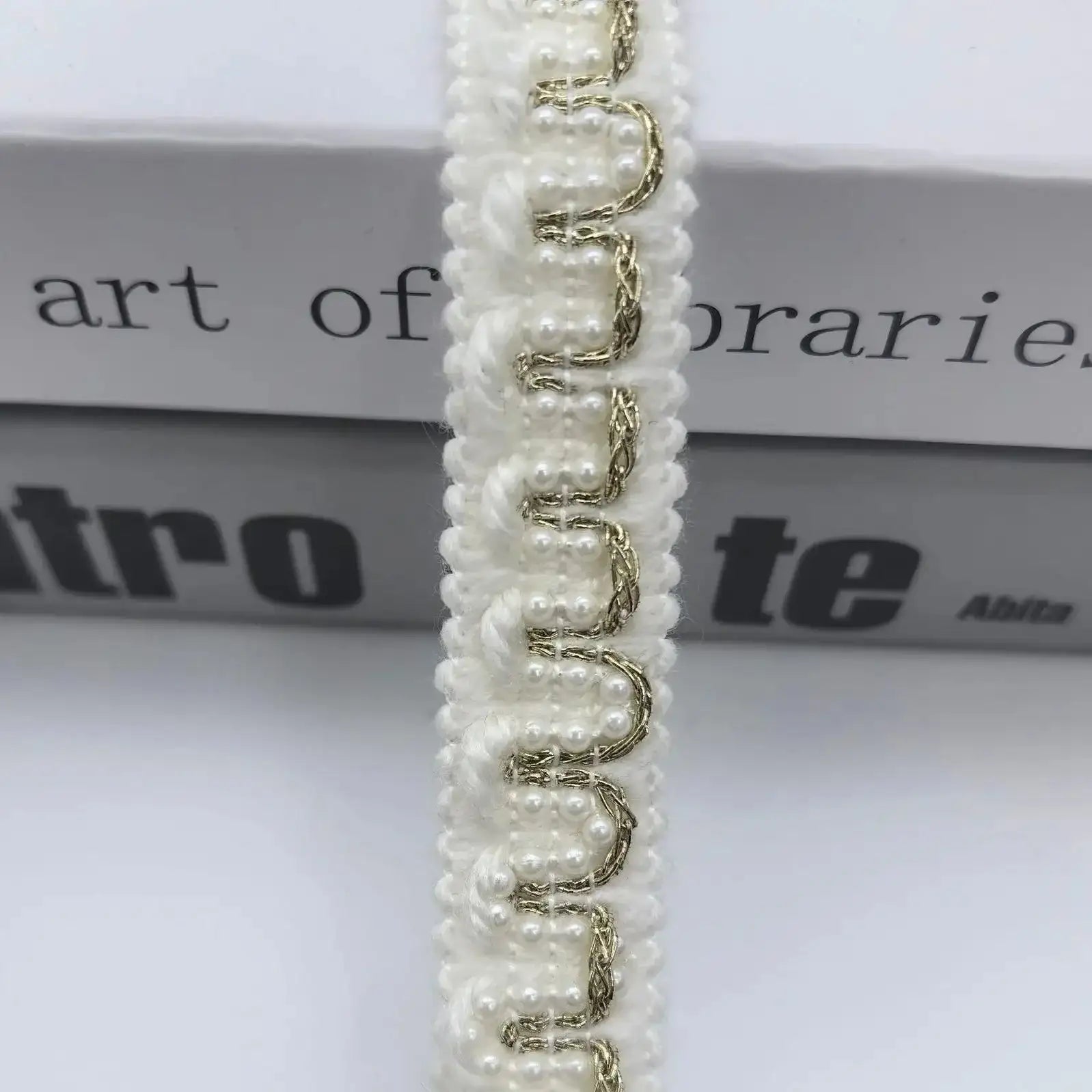 FS0004-2cm Width Pearl Fabric -Zoe DIY Wholesale