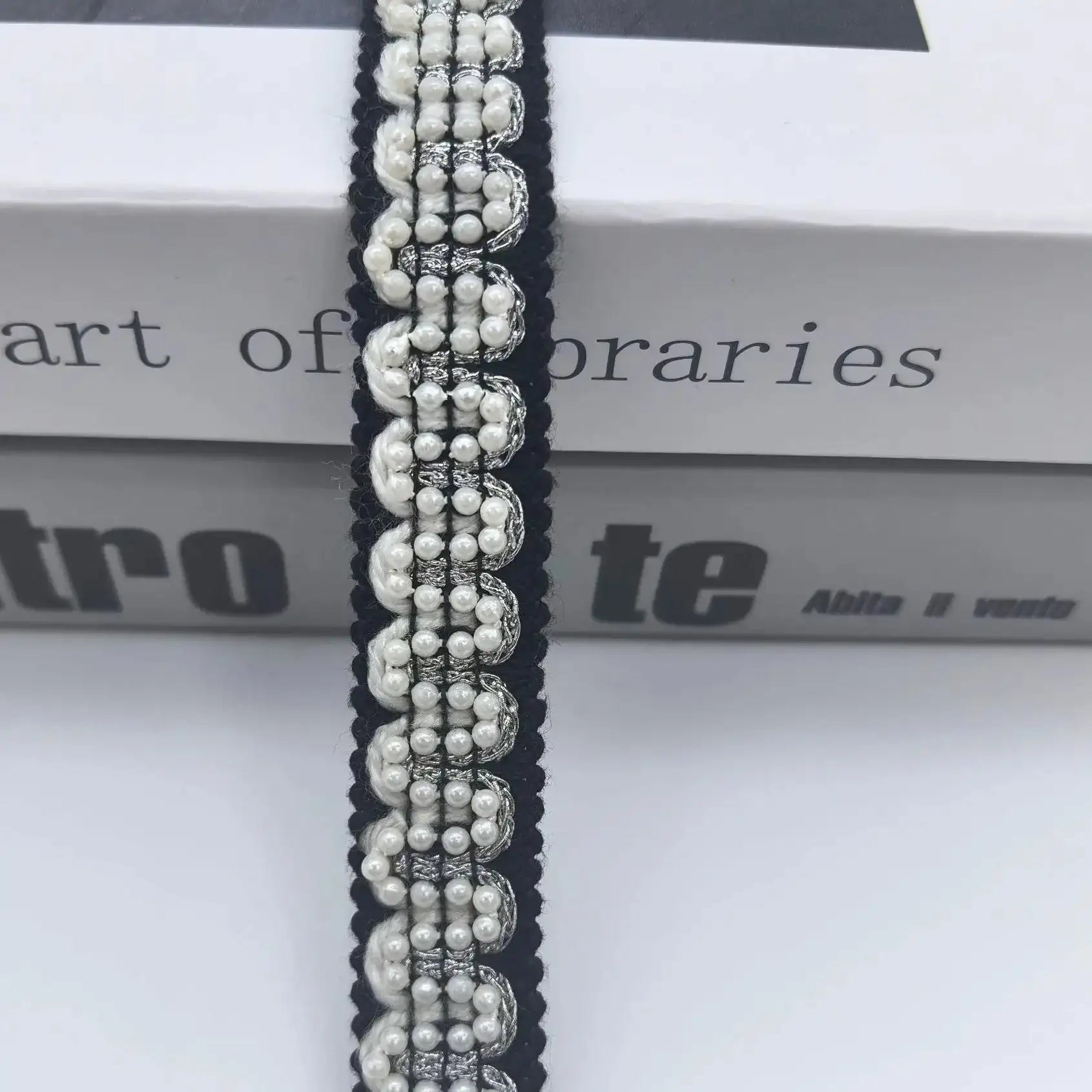 FS0004-2cm Width Pearl Fabric -Zoe DIY Wholesale