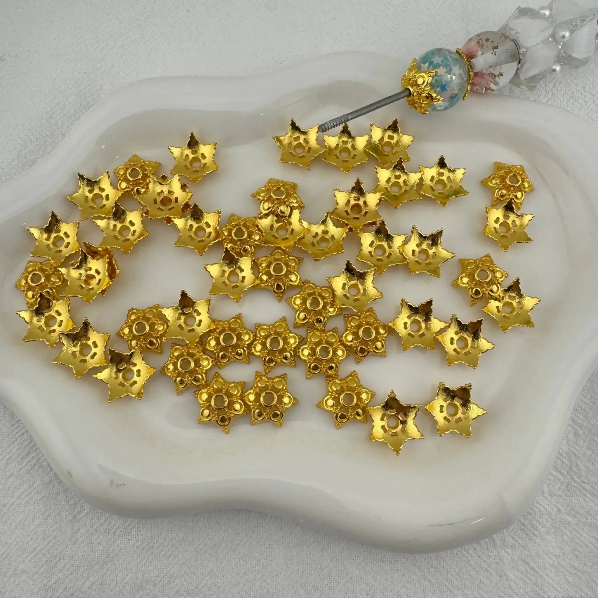 FS0008-14mm Flower Metal Spacer For Pens Bracelet Necklace Jewelry Making -Zoe DIY Wholesale