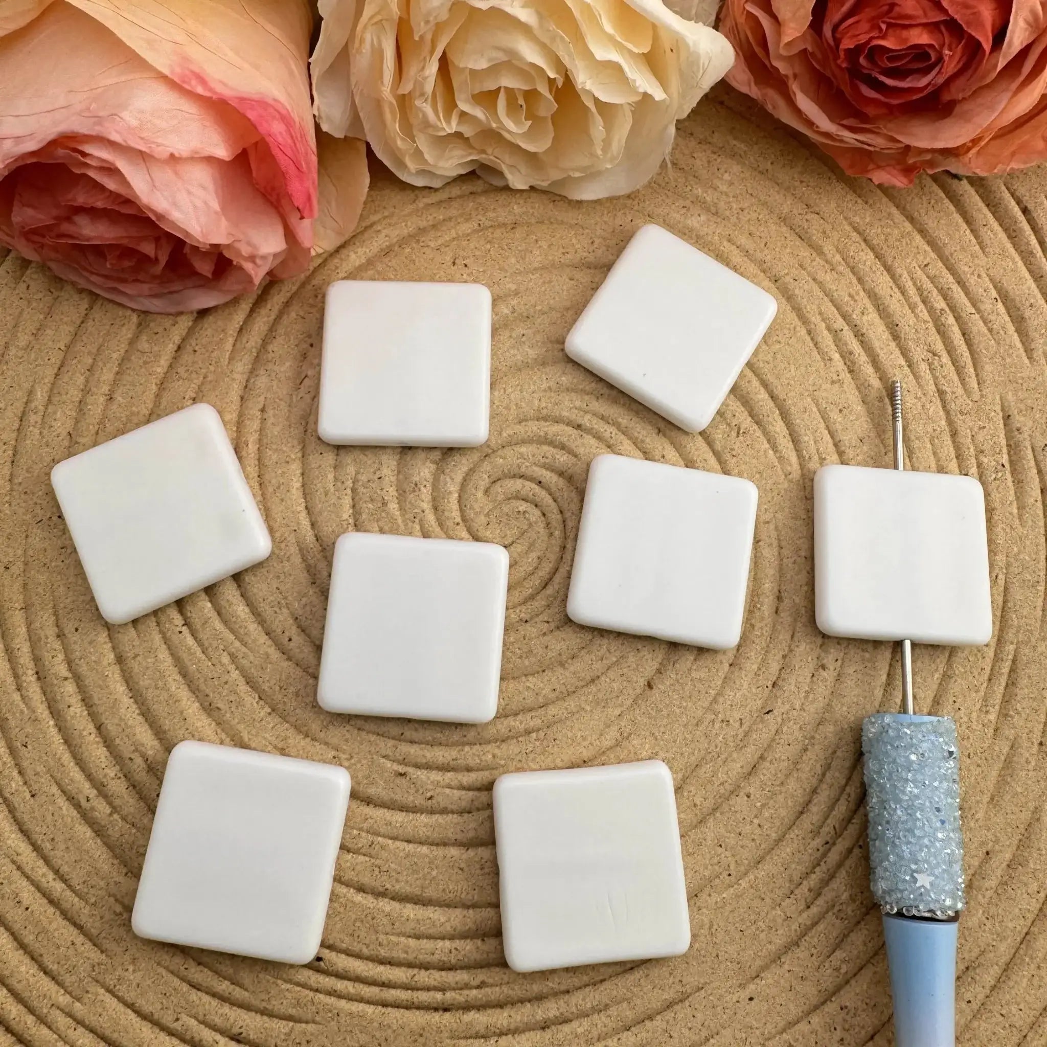 FS0116-30MM Square Based Beads -Zoe DIY Wholesale