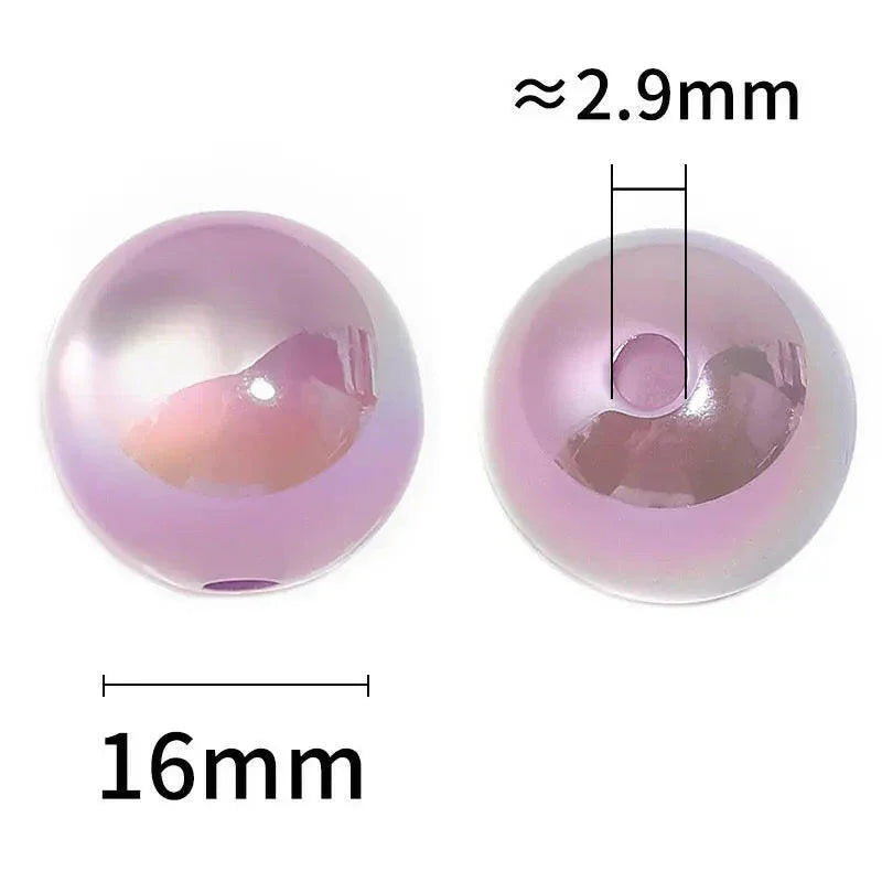 FS0361-16MM Round Mixed Color UV Shiny Cat Eyes Resin Beads Fit For Beadable Pens -Zoe DIY Wholesale