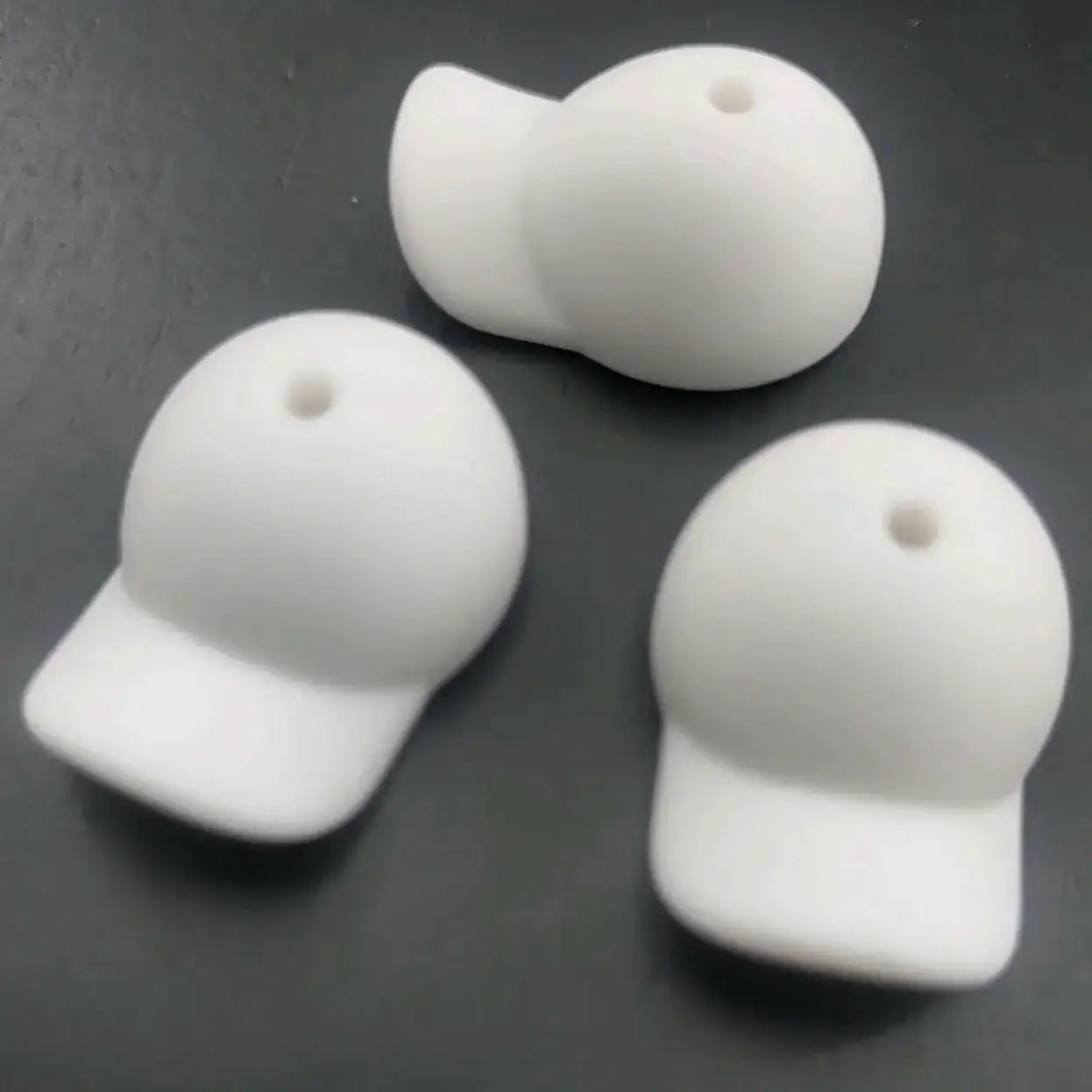 FS0382-White Cap Based Acrylic Beads (Better For Hanpainted)Fit For Beadspen Beads -Zoe DIY Wholesale