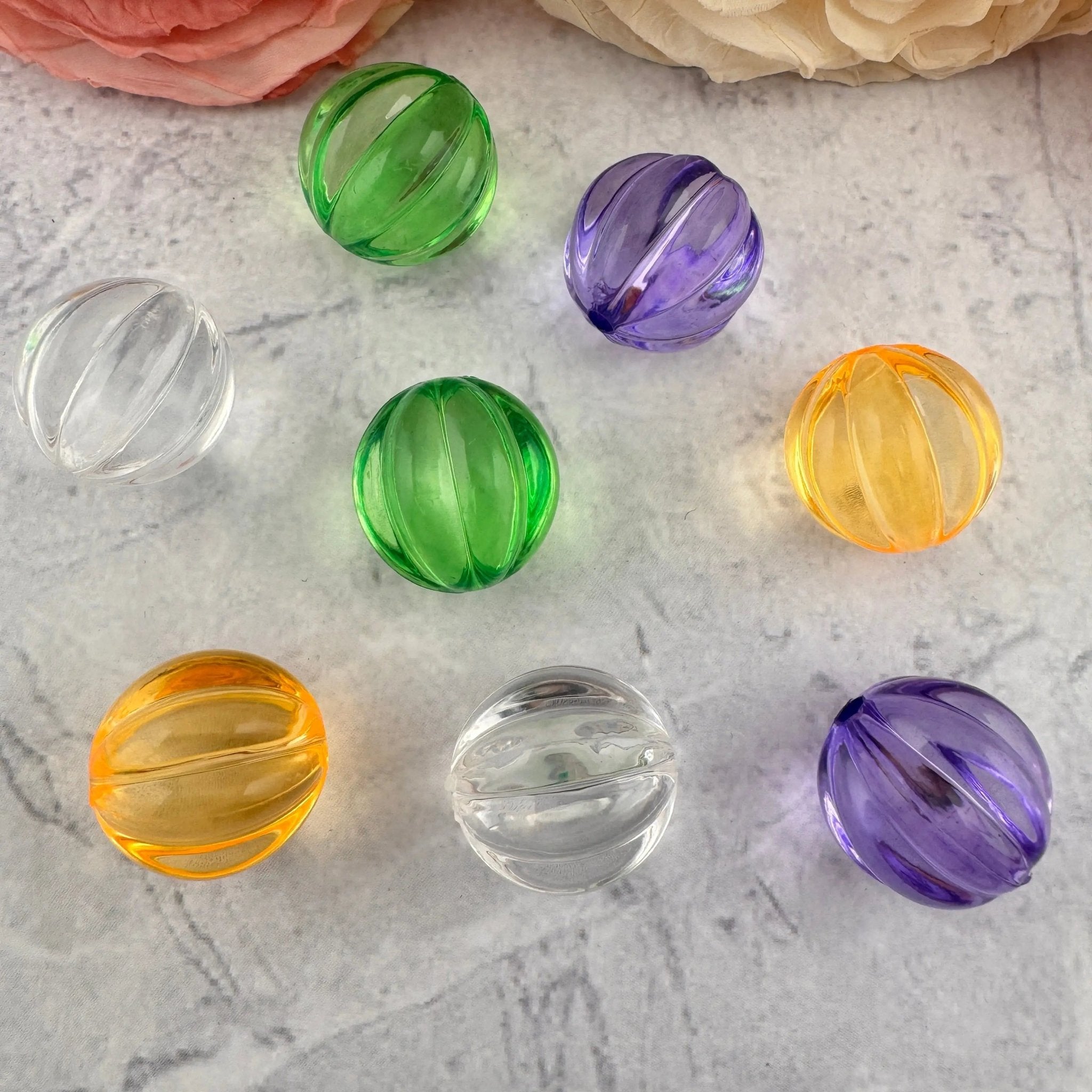 FS0396-20mm Pumpkin Beads -Zoe DIY Wholesale