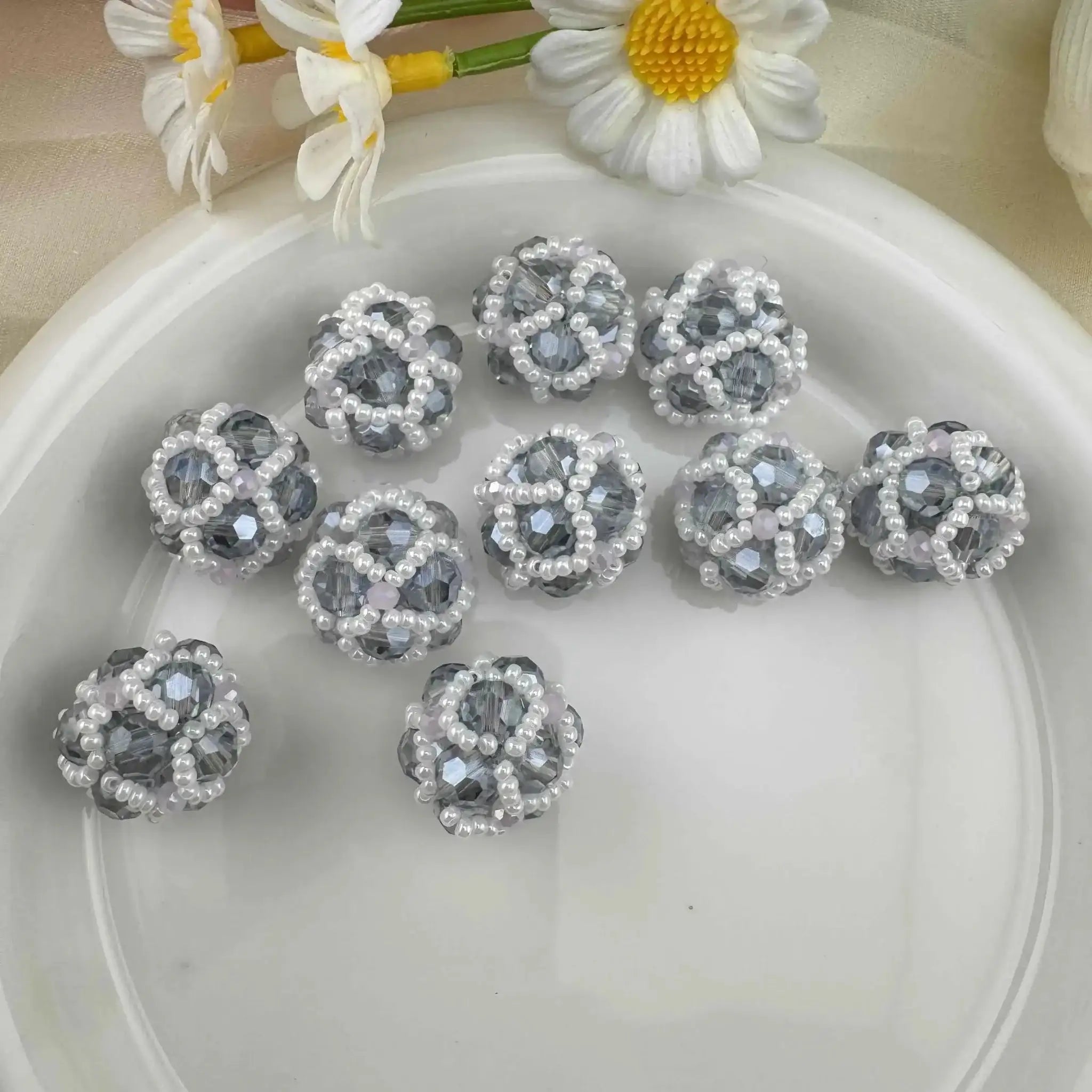 FS0581-18mm Random Mixed Handmade Glass Beads, Hand-Woven Glass Beads, Pearl Beads -Zoe DIY Wholesale