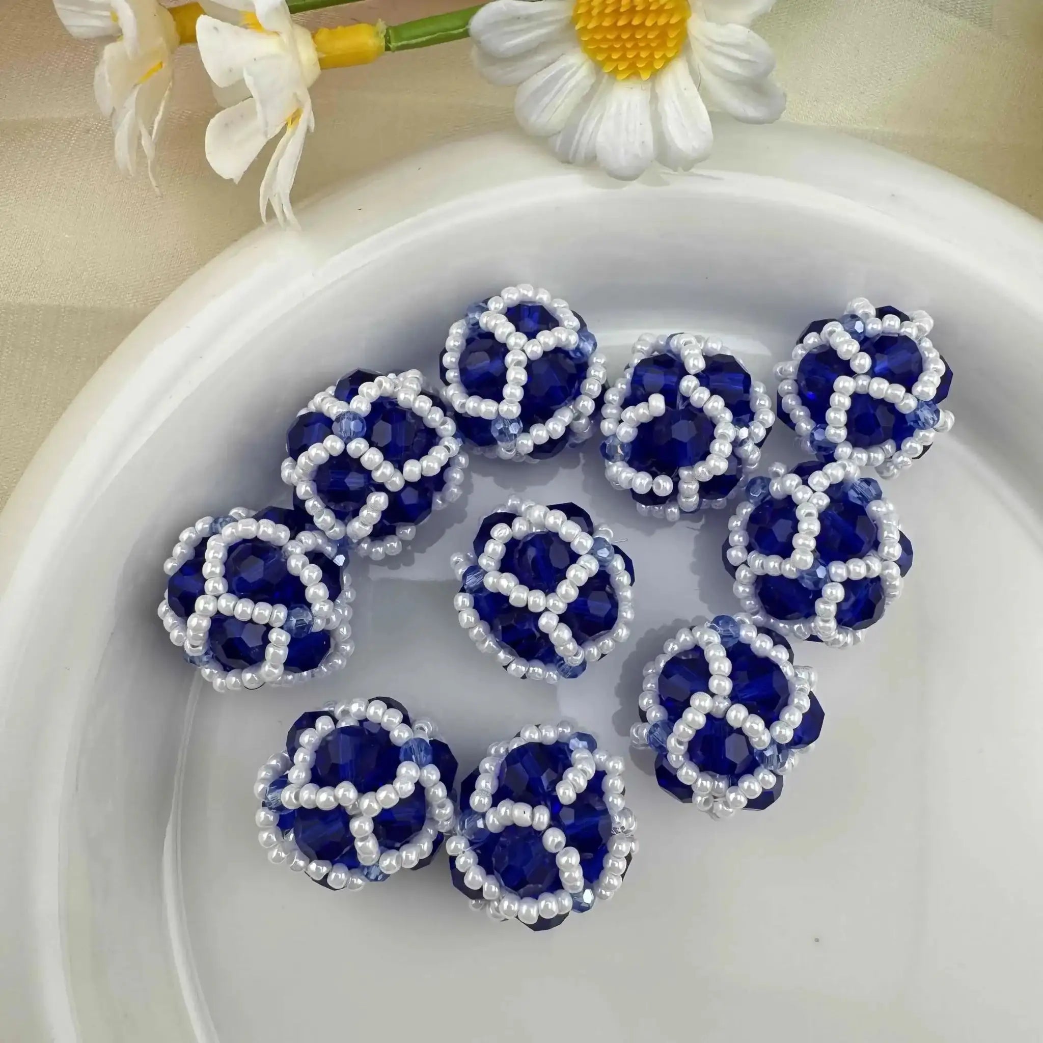FS0581-18mm Random Mixed Handmade Glass Beads, Hand-Woven Glass Beads, Pearl Beads -Zoe DIY Wholesale