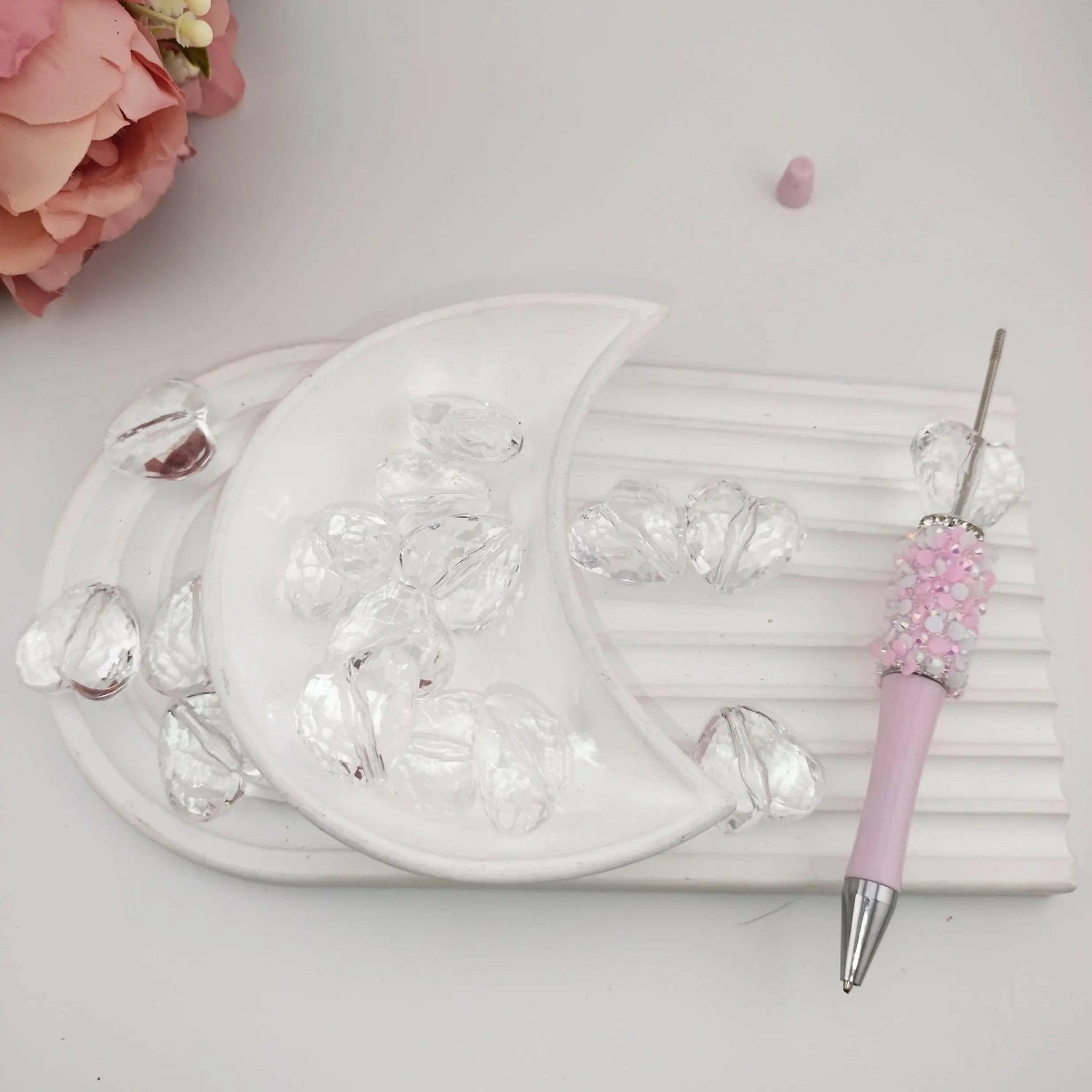 FS0622-25MM Heart Plate Base Beads 12MM Thickness Fit For Beadable Pens -Zoe DIY Wholesale