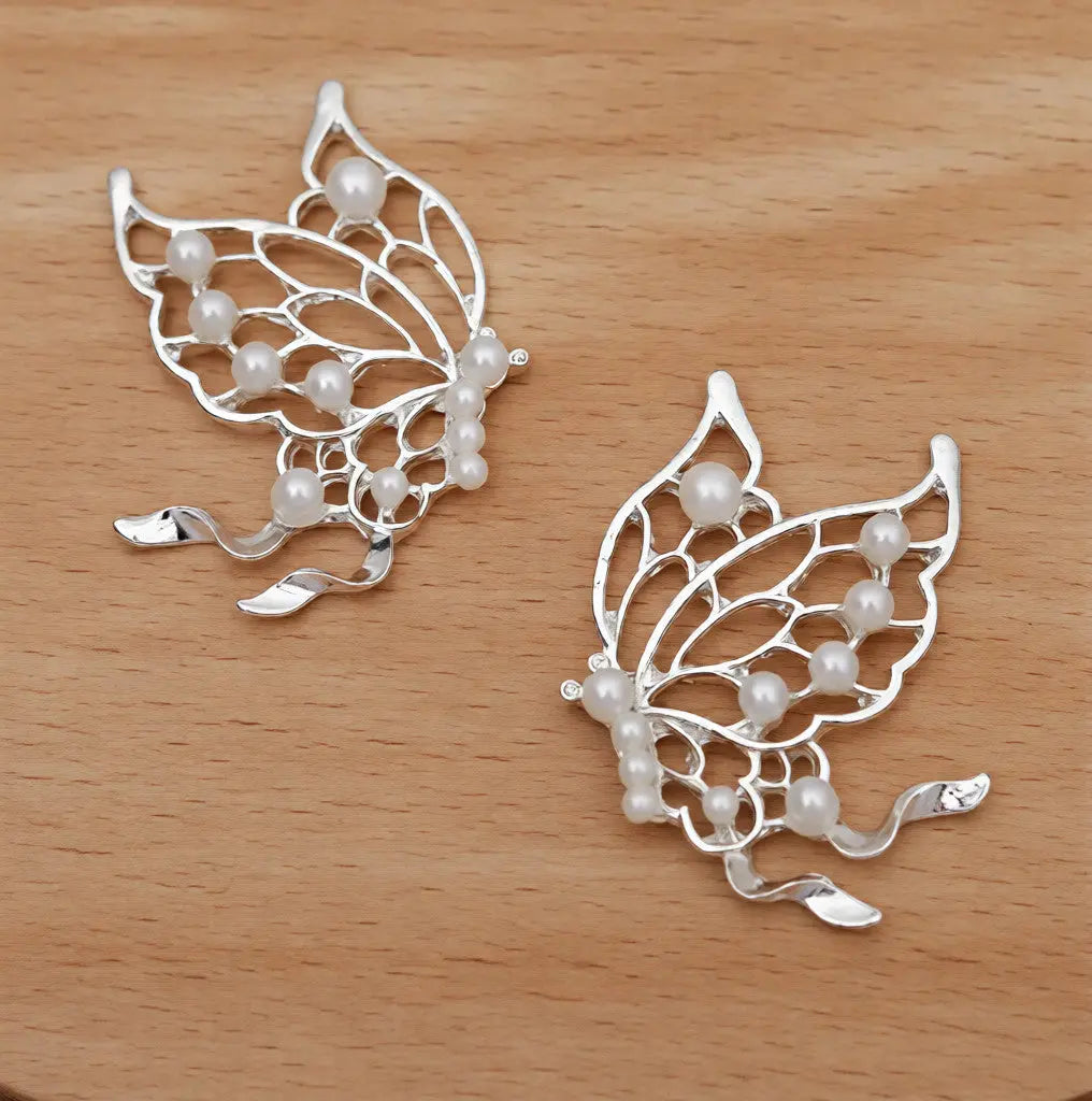 FS0631-Mixed Butterfly Wing Alloy Patch 39mm For Making Fancy Beads -Zoe DIY Wholesale