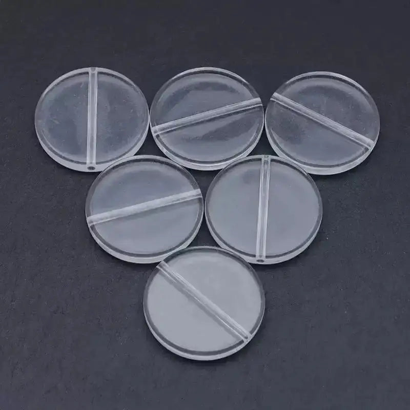 FS0650-32MM Clear Round Plate Based Beads -Zoe DIY Wholesale