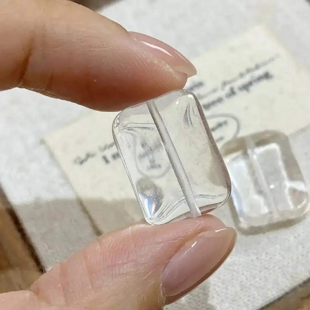 FS0831-22MM Clear Rectangle Base Beads -Zoe DIY Wholesale