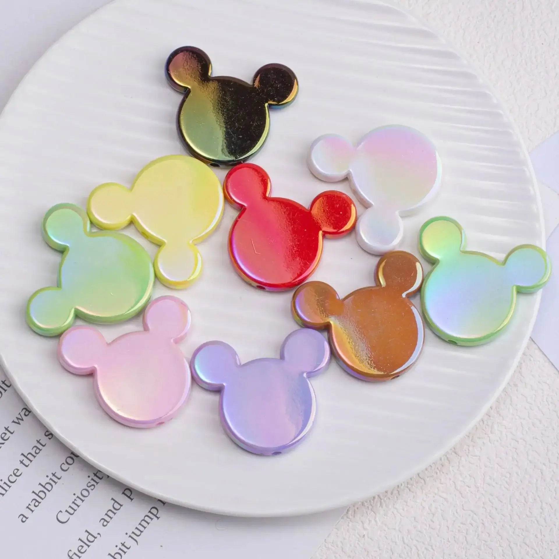 FS0843-About 34*39MM UV Coating Mickey Acrylic Beads -Zoe DIY Wholesale