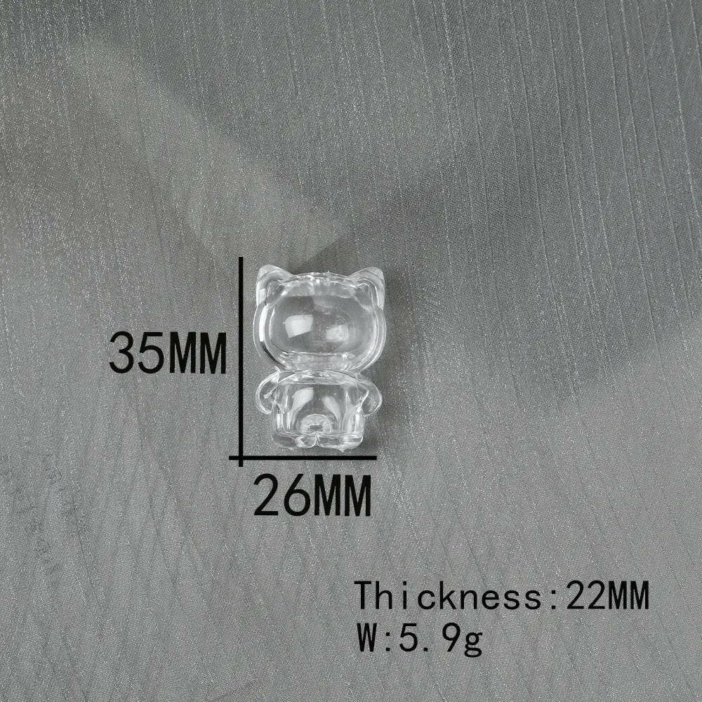 FS0870-35*22MM HK Clear Shake Box Acrylic Beads Fit For Beadable Pens -Zoe DIY Wholesale