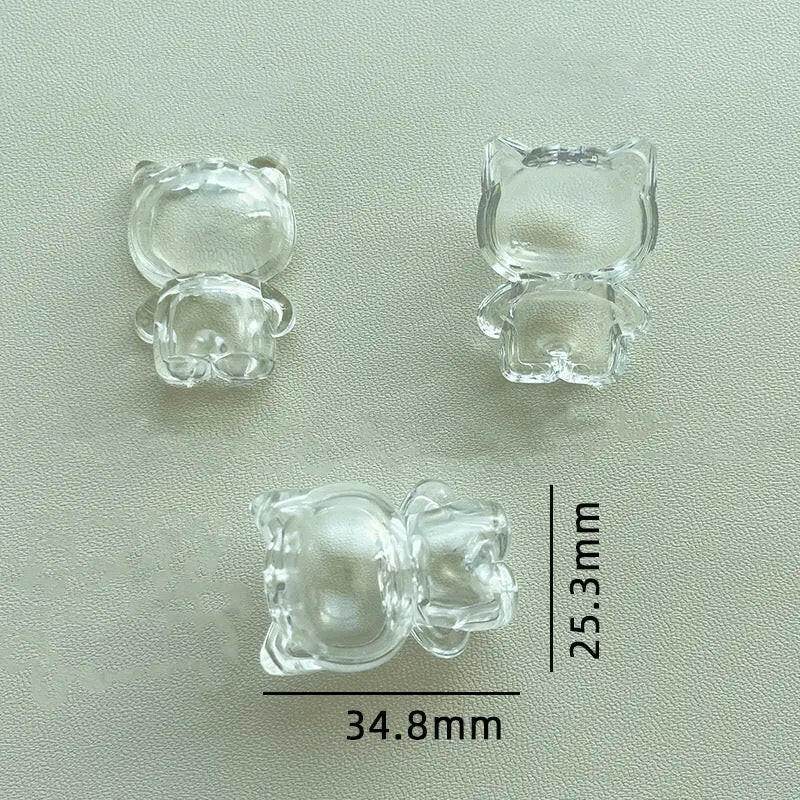 FS0870-35*22MM HK Clear Shake Box Acrylic Beads Fit For Beadable Pens -Zoe DIY Wholesale