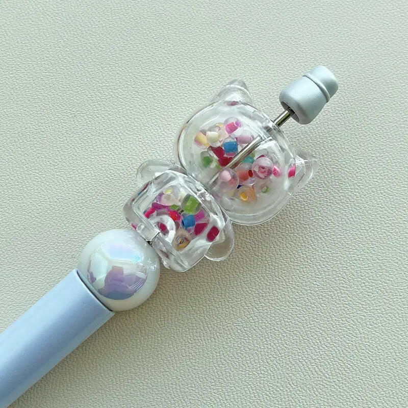 FS0870-35*22MM HK Clear Shake Box Acrylic Beads Fit For Beadable Pens -Zoe DIY Wholesale