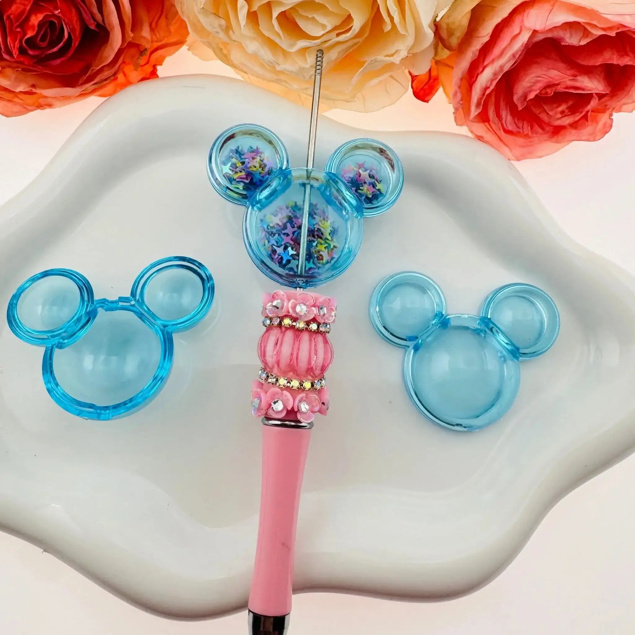 FS0875-Mickey Head Clear Shaker Box For Making Fancy Bead -Zoe DIY Wholesale