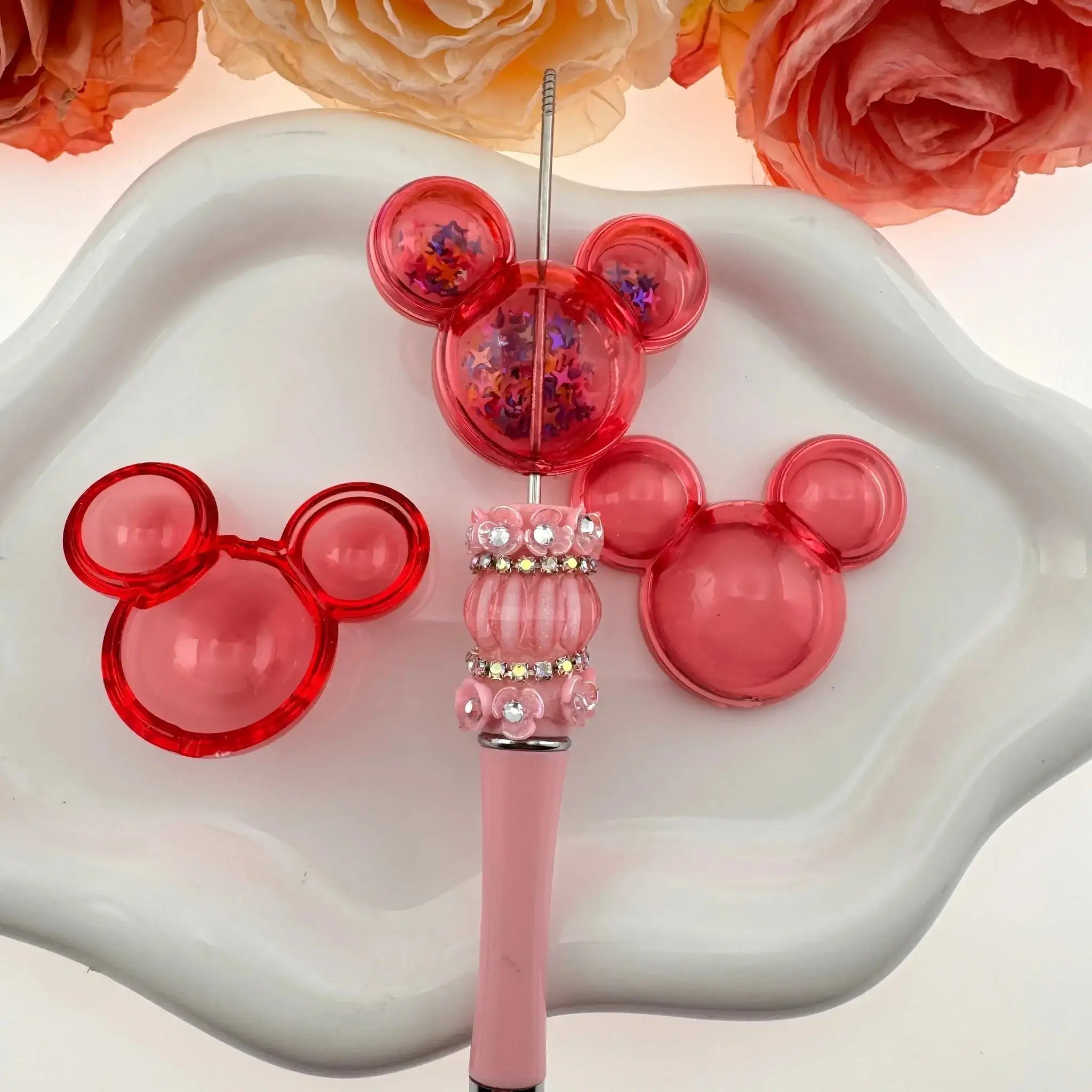 FS0875-Mickey Head Clear Shaker Box For Making Fancy Bead -Zoe DIY Wholesale