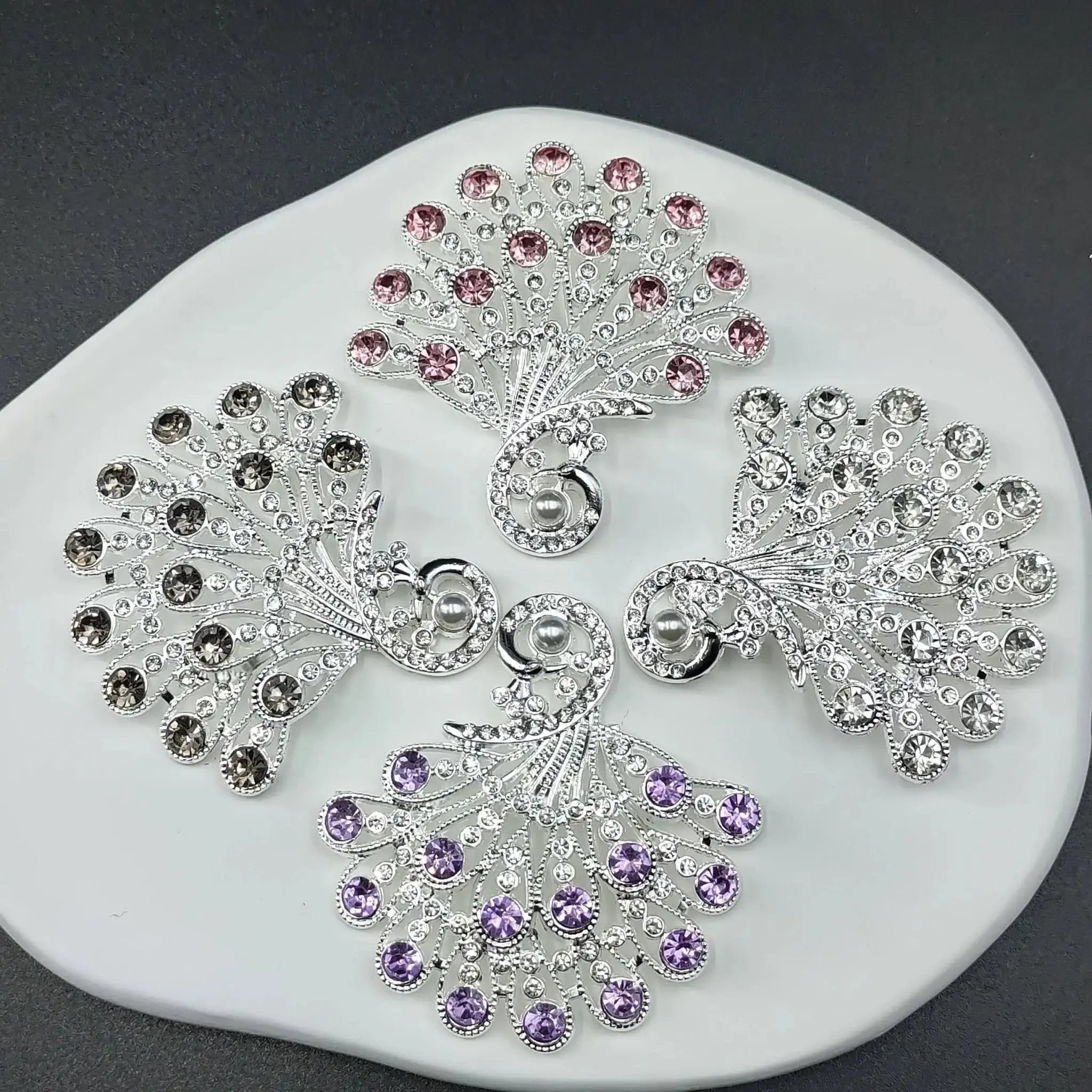 FS0903-Peacko Diamond Metal Patch For Making Fancy Beads -Zoe DIY Wholesale