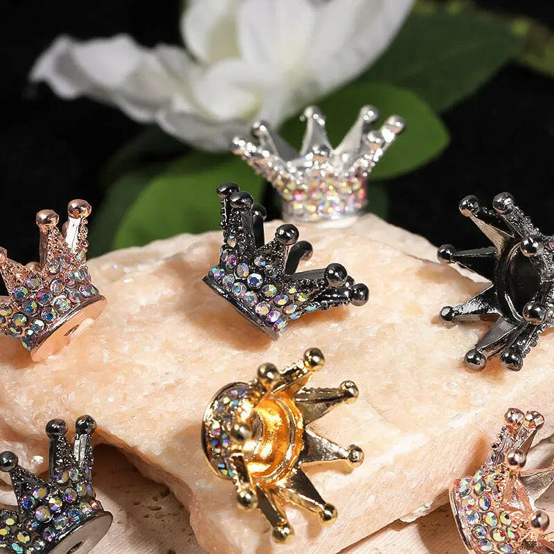 FS0908-25MM Mixed Color Stereoscopic Diamond Crown Alloy Spacer -Zoe DIY Wholesale