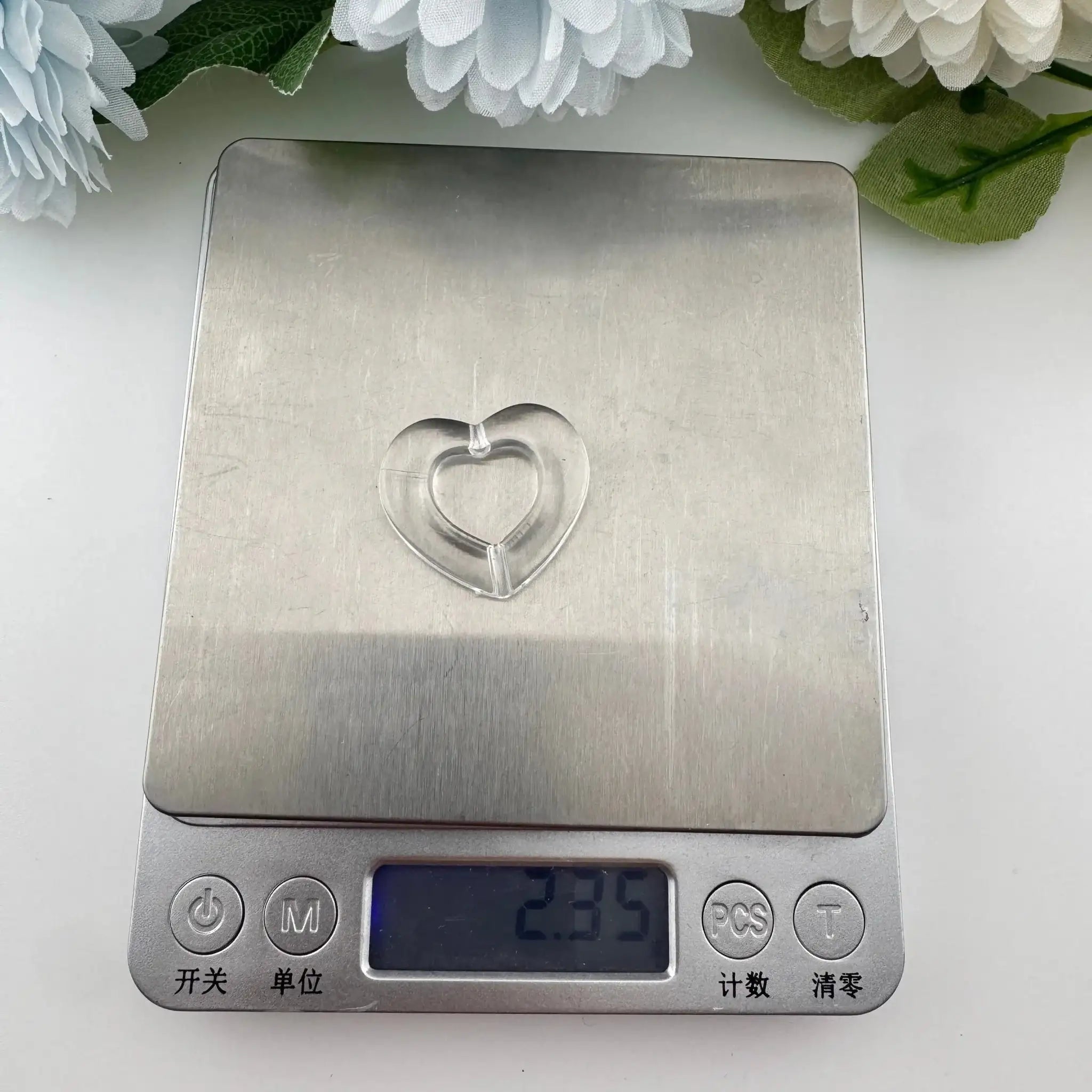 FS0945-About 27×29mm Clear Heart Acrylic Beads -Zoe DIY Wholesale