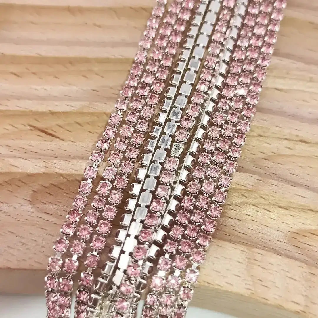 FS0978-2mm Diamonds Chain For Making Fancy Pen Or Fancy Beads -Zoe DIY Wholesale