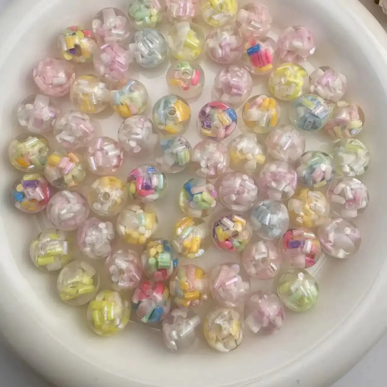 FS10022-12mm Mixed Color Resin Beads For Beadable Pens Keychain Jewelry Making -Zoe DIY Wholesale