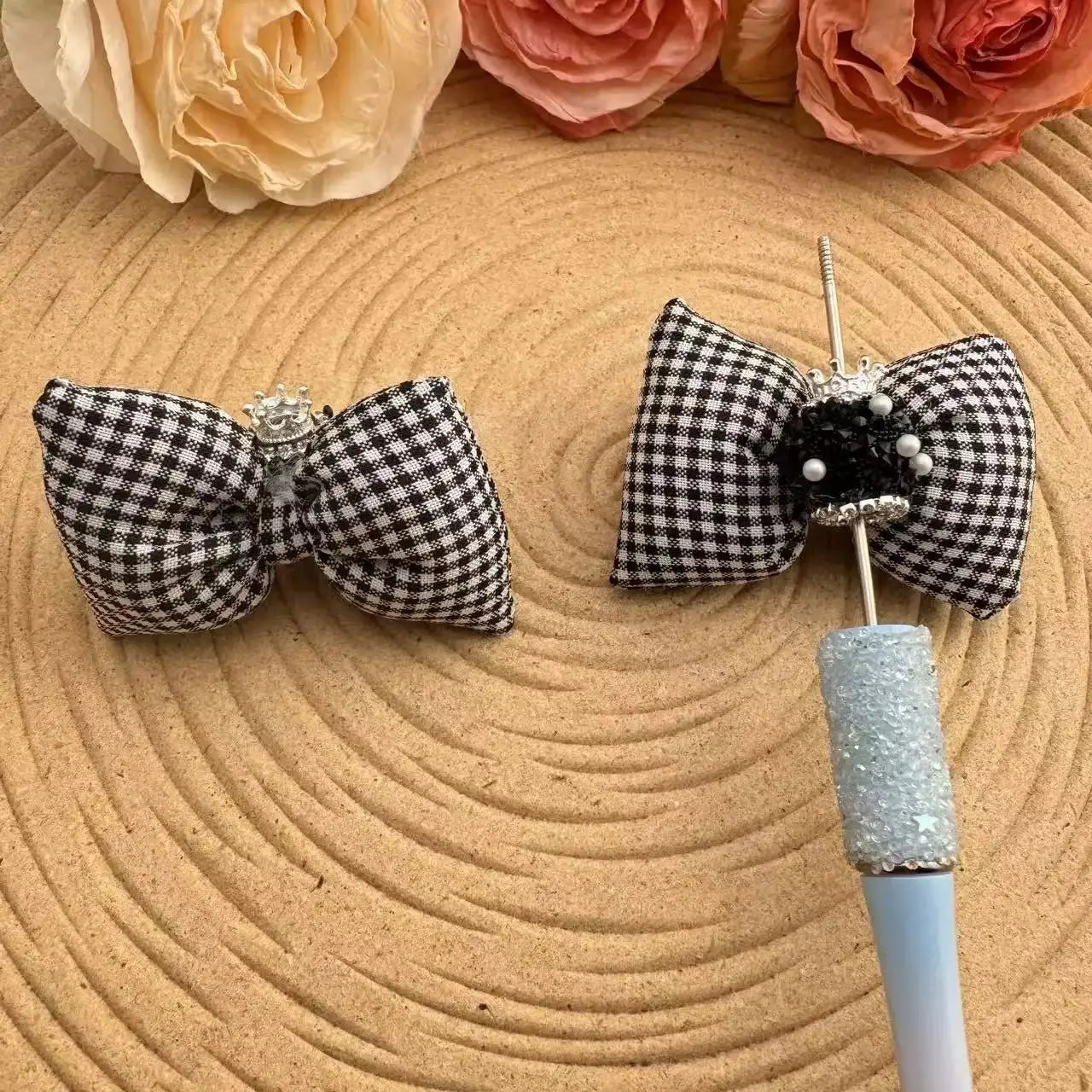 FS10032-16mm Sugar Beads With Bow -Zoe DIY Wholesale