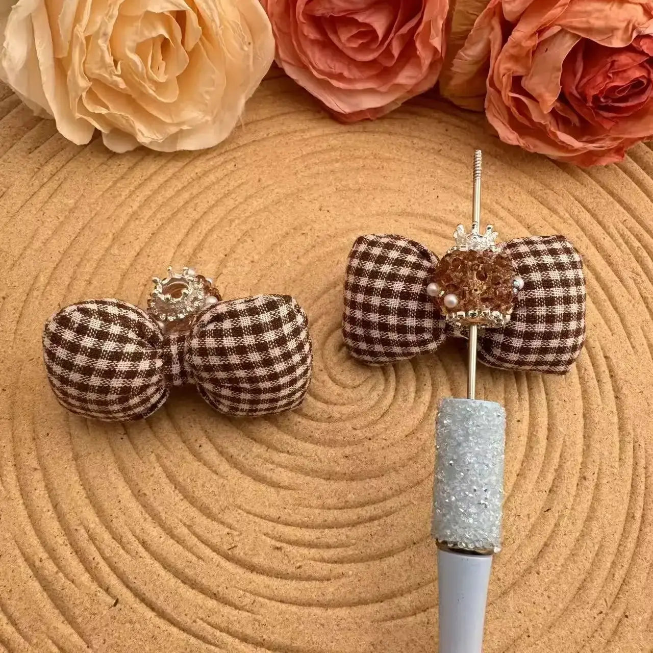 FS10032-16mm Sugar Beads With Bow -Zoe DIY Wholesale