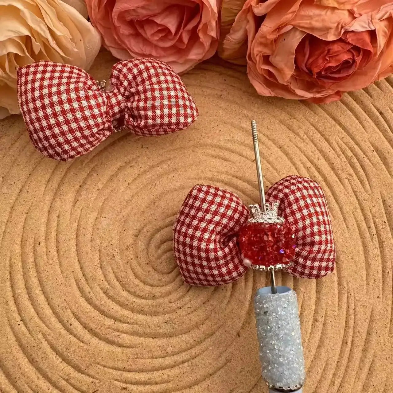 FS10032-16mm Sugar Beads With Bow -Zoe DIY Wholesale