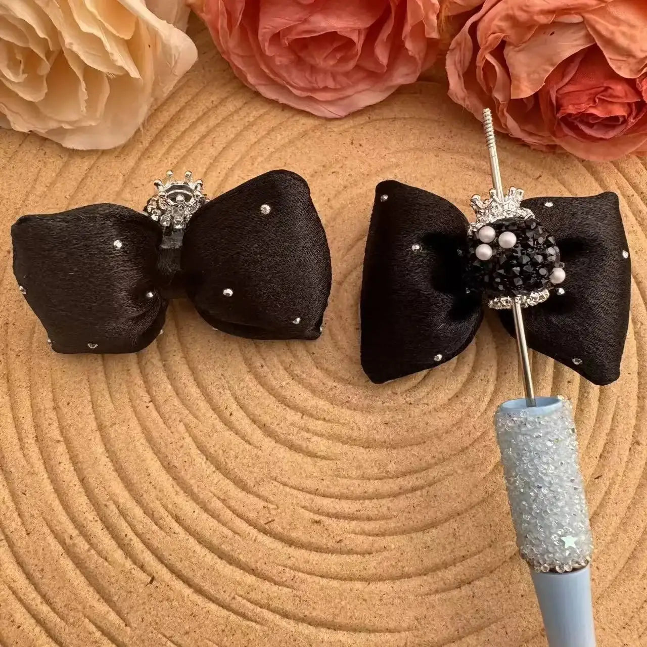 FS10034-16mm Sugar Beads With Bow -Zoe DIY Wholesale