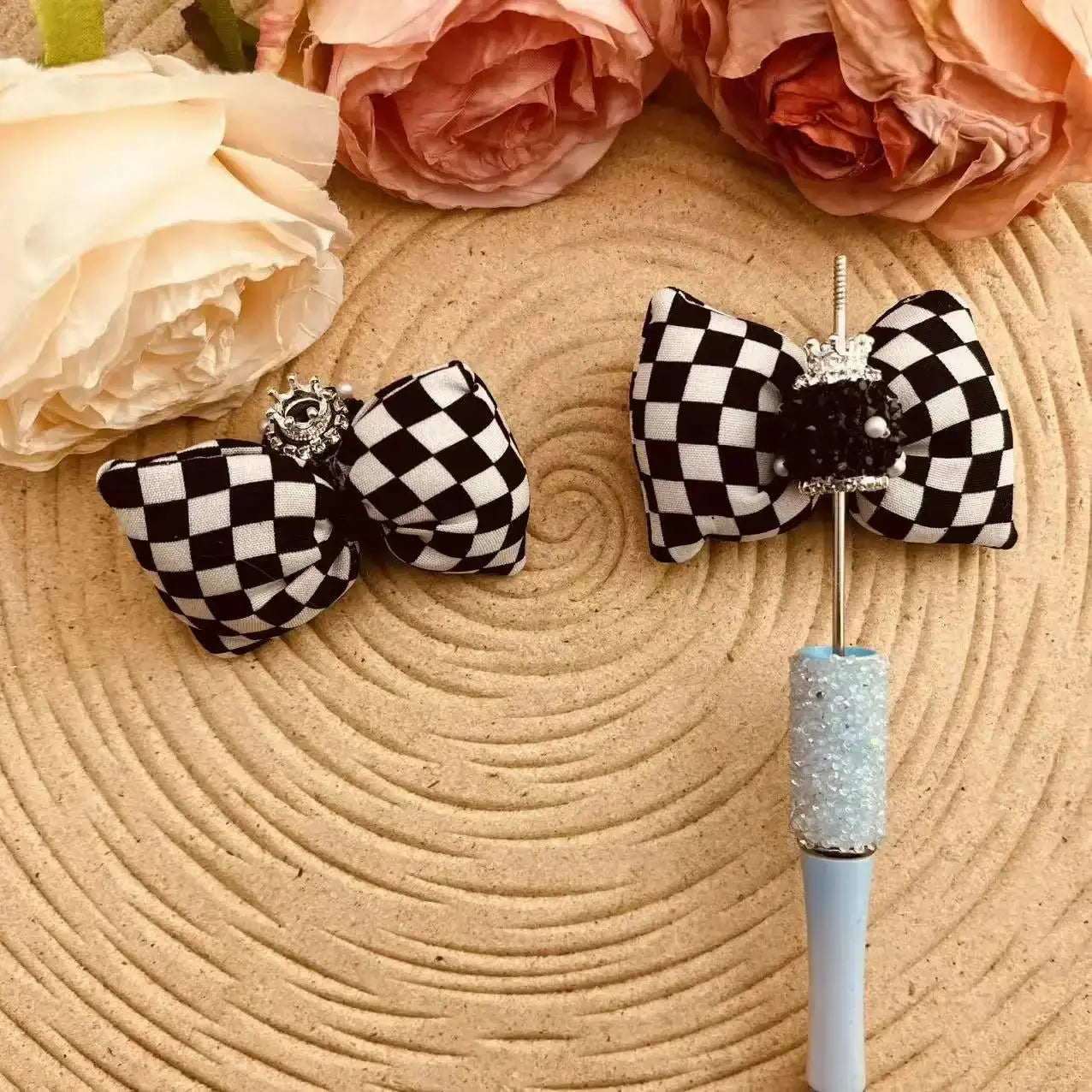 FS10034-16mm Sugar Beads With Bow -Zoe DIY Wholesale